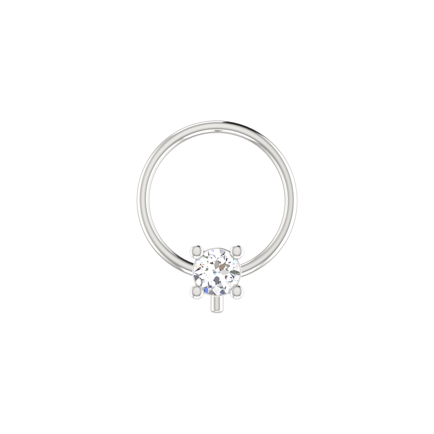 0.06 Carat Natural Diamond Nose Pin - HI Color, VS-SI Clarity.