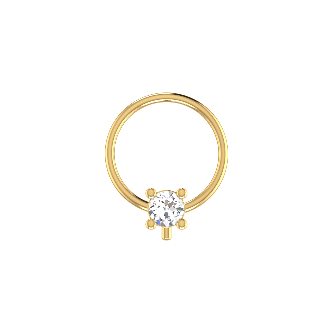 0.06 Carat Natural Diamond Nose Pin - HI Color, VS-SI Clarity.