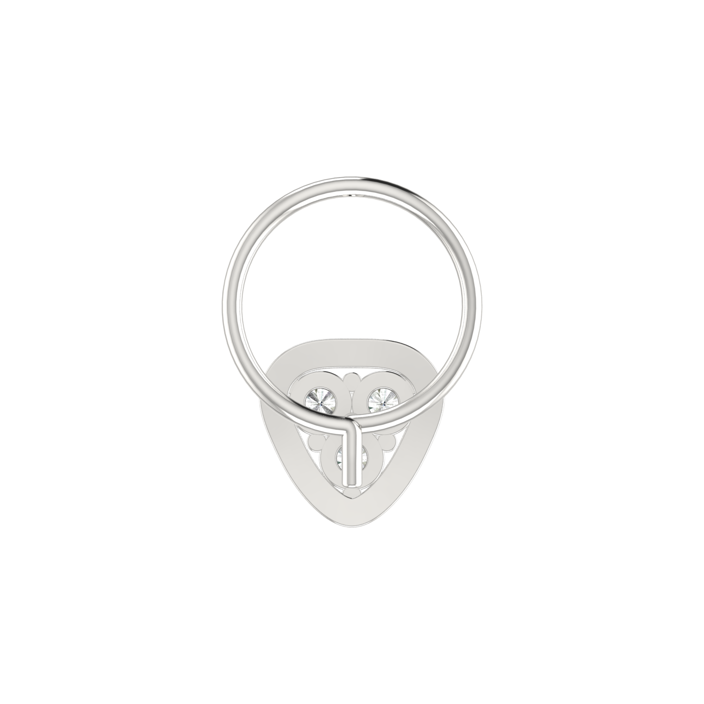 Classic Three-Stone Elegance 0.09 Ct Lab Grown Diamond Nose Pin