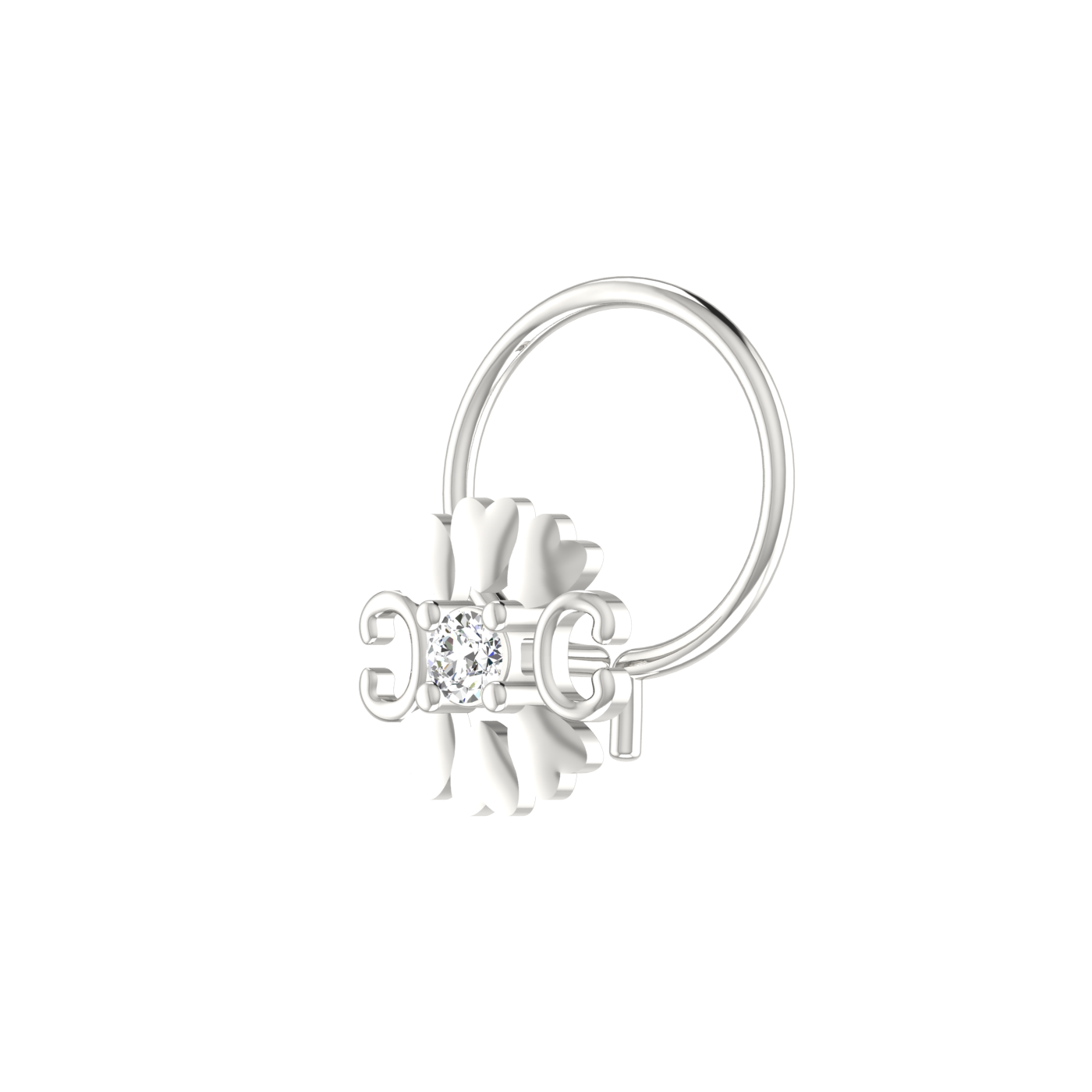 Refined Heart Petal Brilliance – 0.03 Ct Lab Grown Diamond Nose Pin