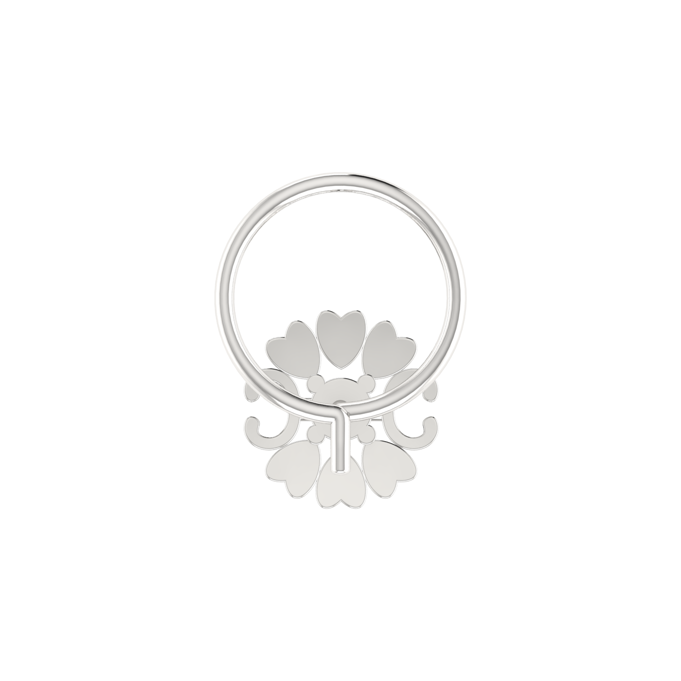Refined Heart Petal Brilliance – 0.03 Ct Lab Grown Diamond Nose Pin