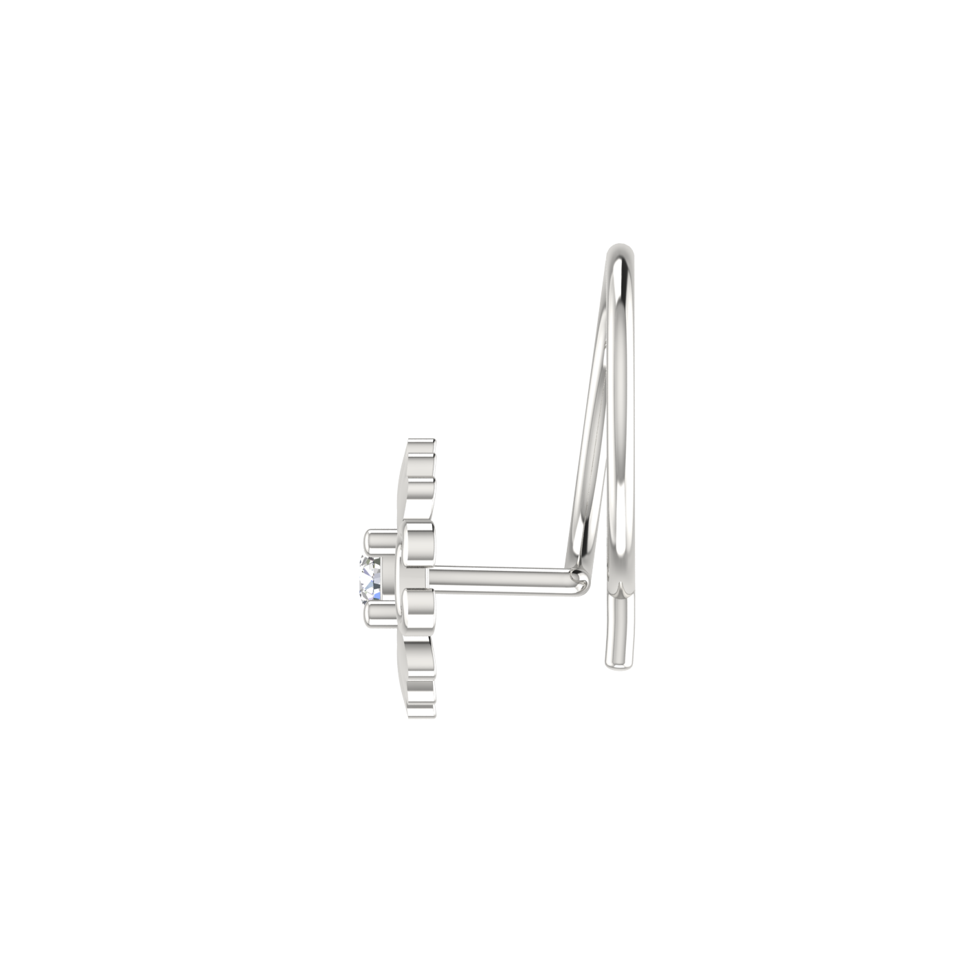 0.03 Carat Natural Diamond Nose Pin - HI Color, VS-SI Clarity.