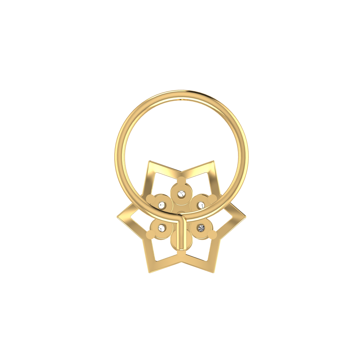 Sleek Star Brilliance 0.07 Ct Lab Grown Diamond Nose Pin
