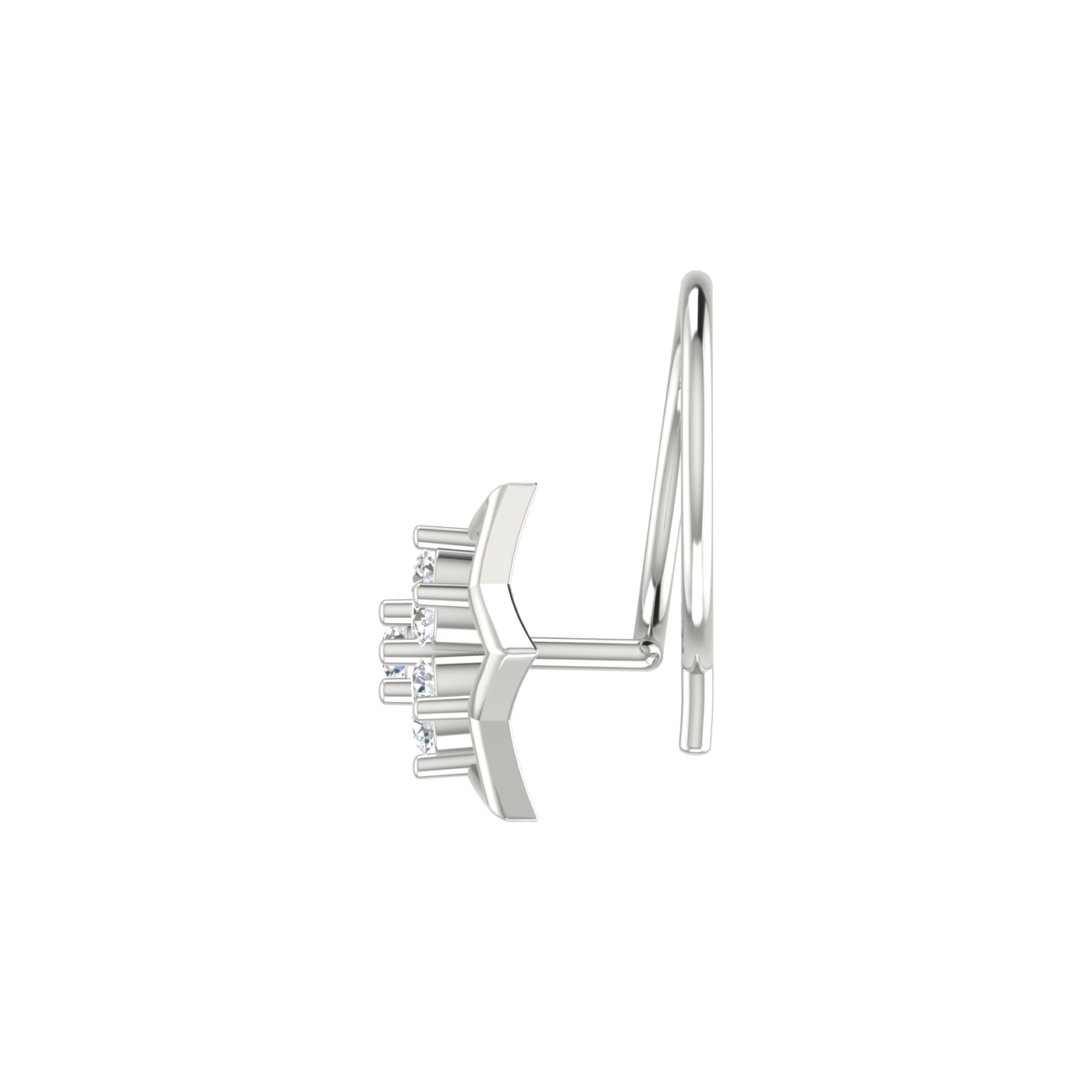 Sleek Star Brilliance 0.07 Ct Lab Grown Diamond Nose Pin