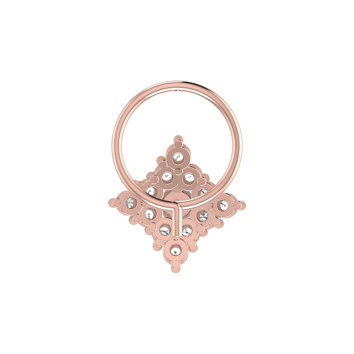 Traditional Cluster Hoop 0.19 Ct Lab Grown Diamond Nose Pin