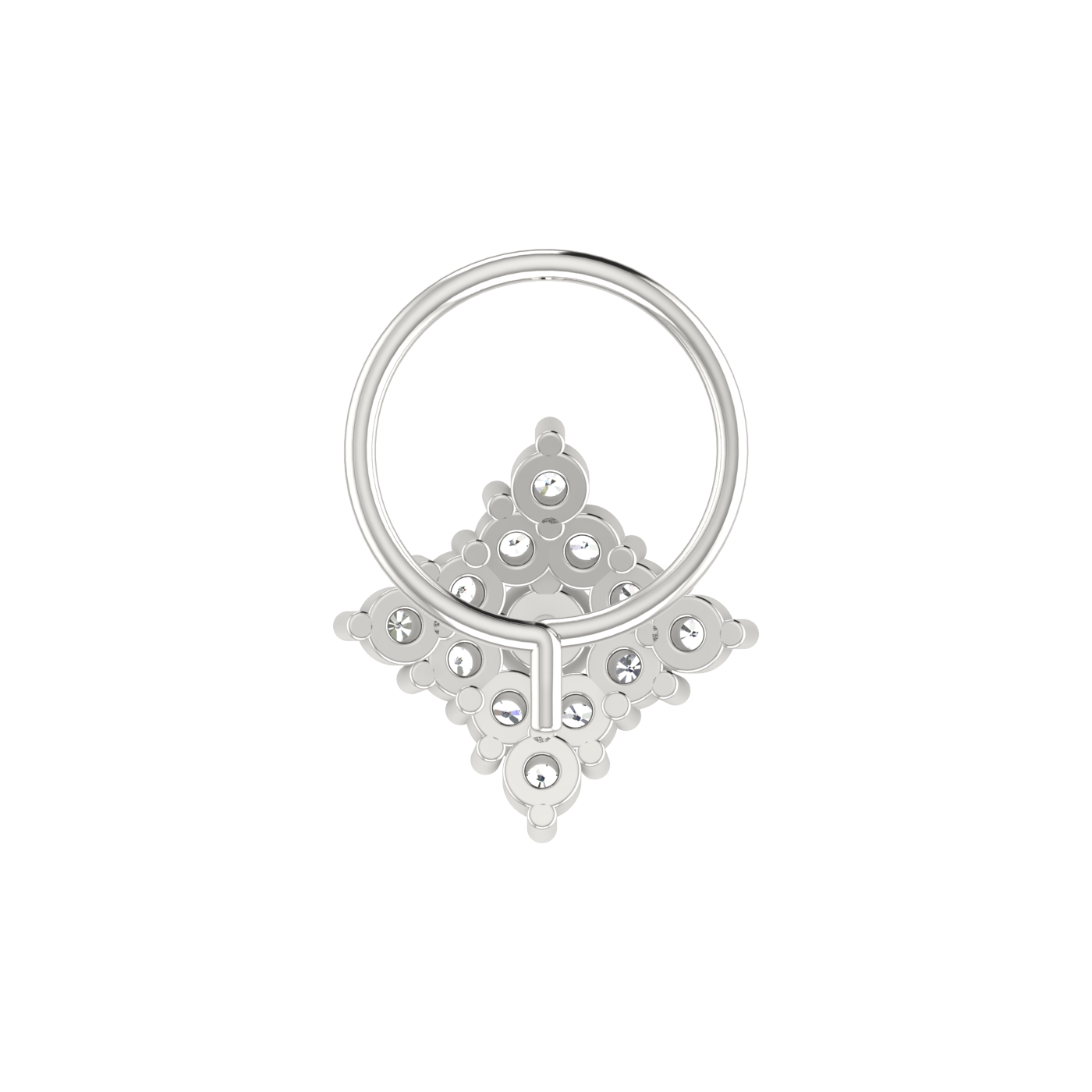 Traditional Cluster Hoop 0.19 Ct Lab Grown Diamond Nose Pin