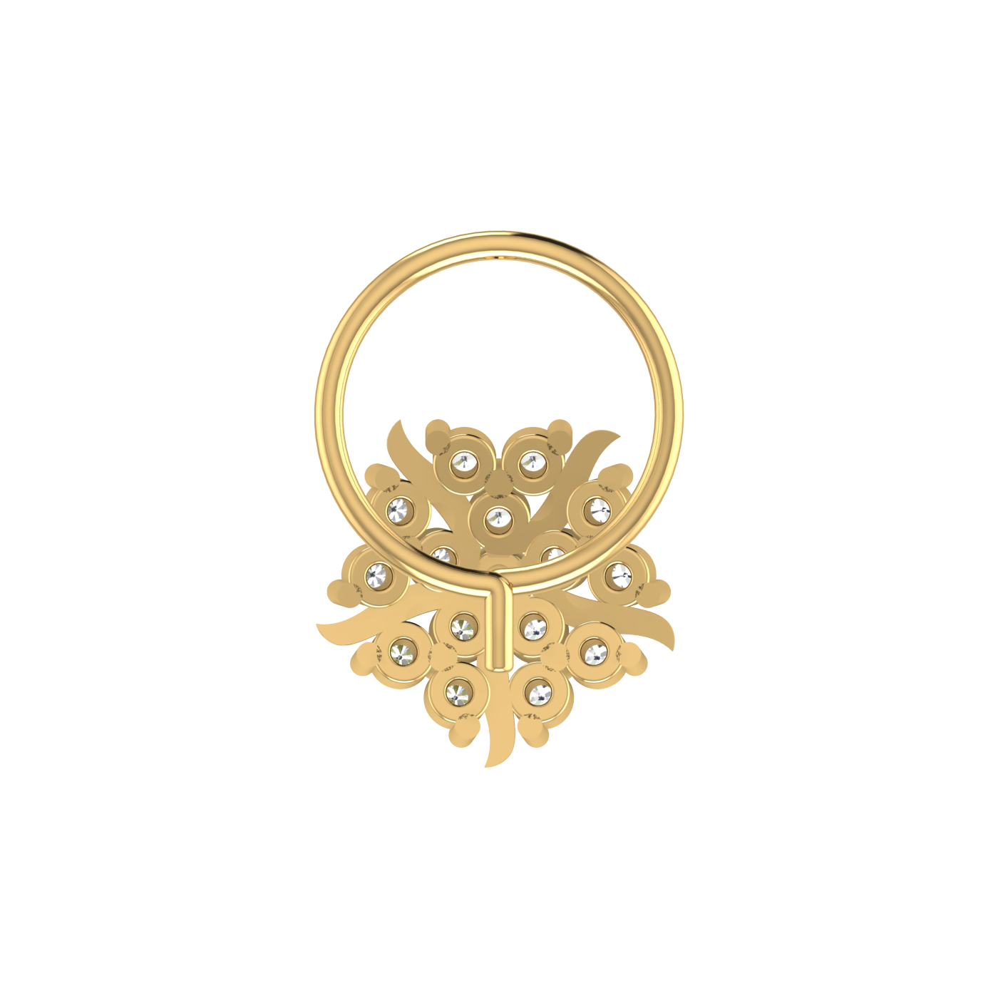 Everyday Floral Shine 0.14 Ct Lab Grown Diamond Nose Pin