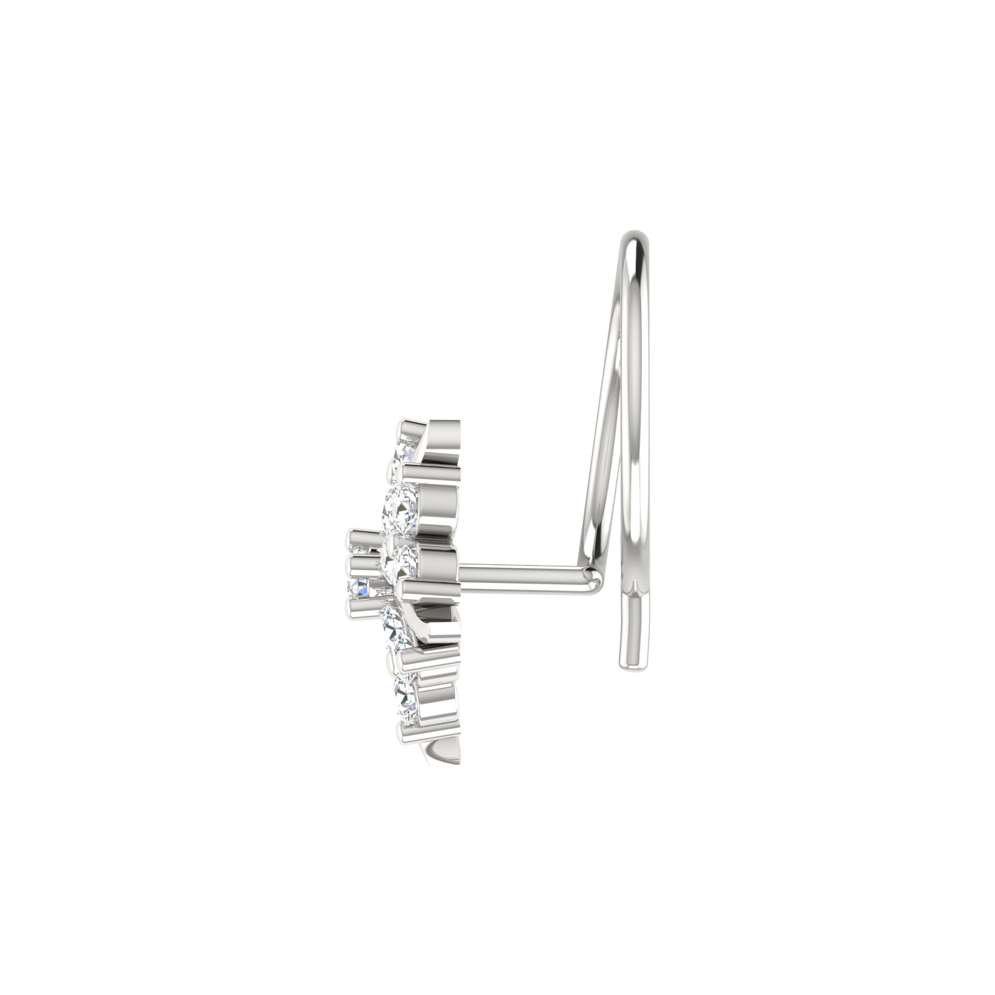 Everyday Floral Shine 0.14 Ct Lab Grown Diamond Nose Pin