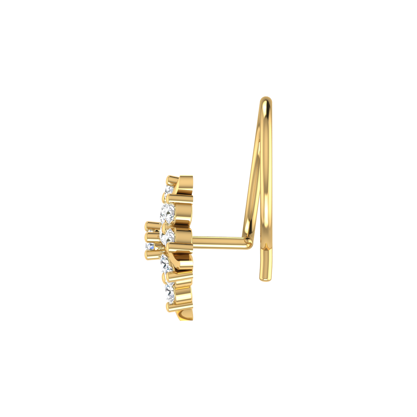 Everyday Floral Shine 0.14 Ct Lab Grown Diamond Nose Pin