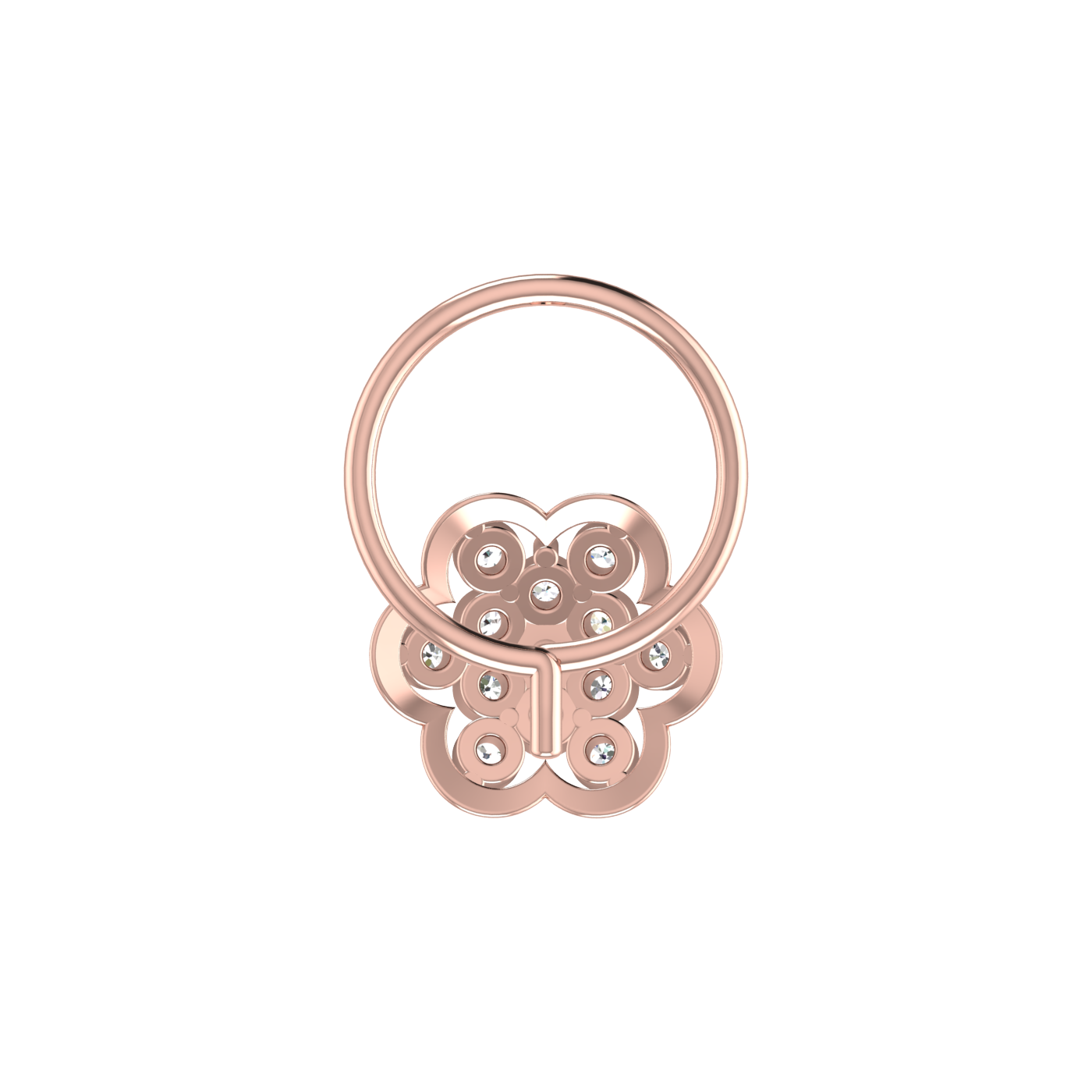 Divine Blossom 0.11 Ct Lab Grown Diamond Nose Pin