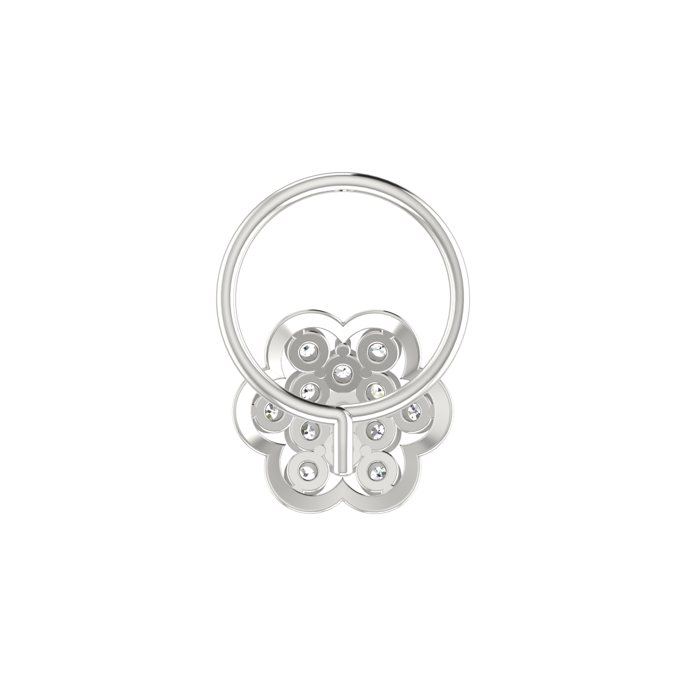 Divine Blossom 0.11 Ct Lab Grown Diamond Nose Pin