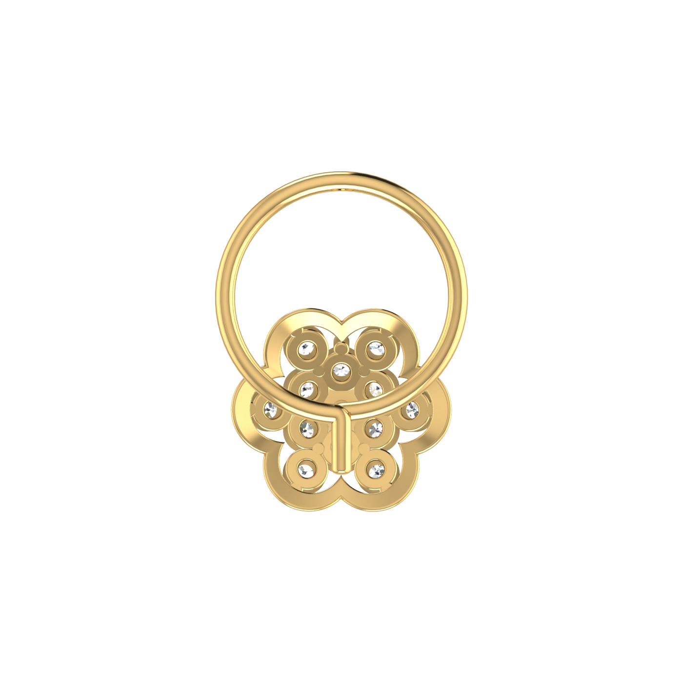 Divine Blossom 0.11 Ct Lab Grown Diamond Nose Pin