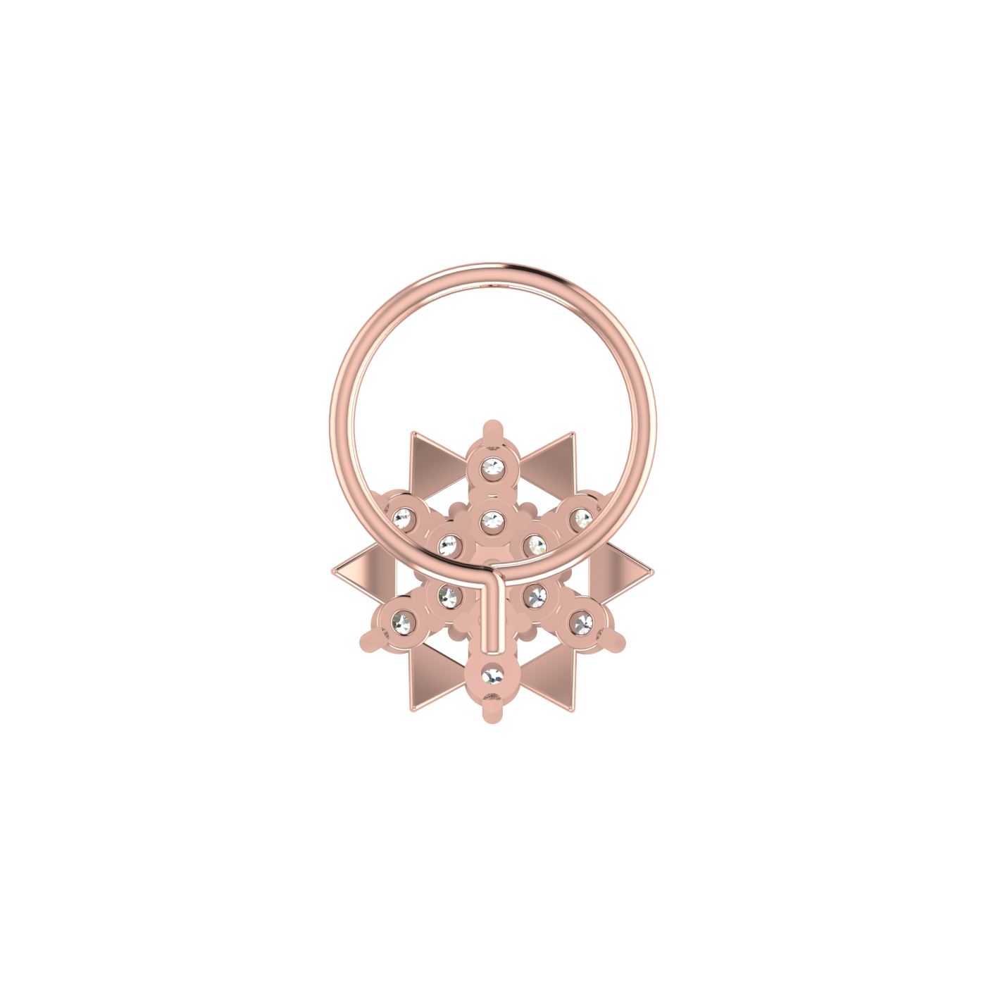 Petite Starburst Glow 0.11 Ct Lab Created Diamond Nose Pin