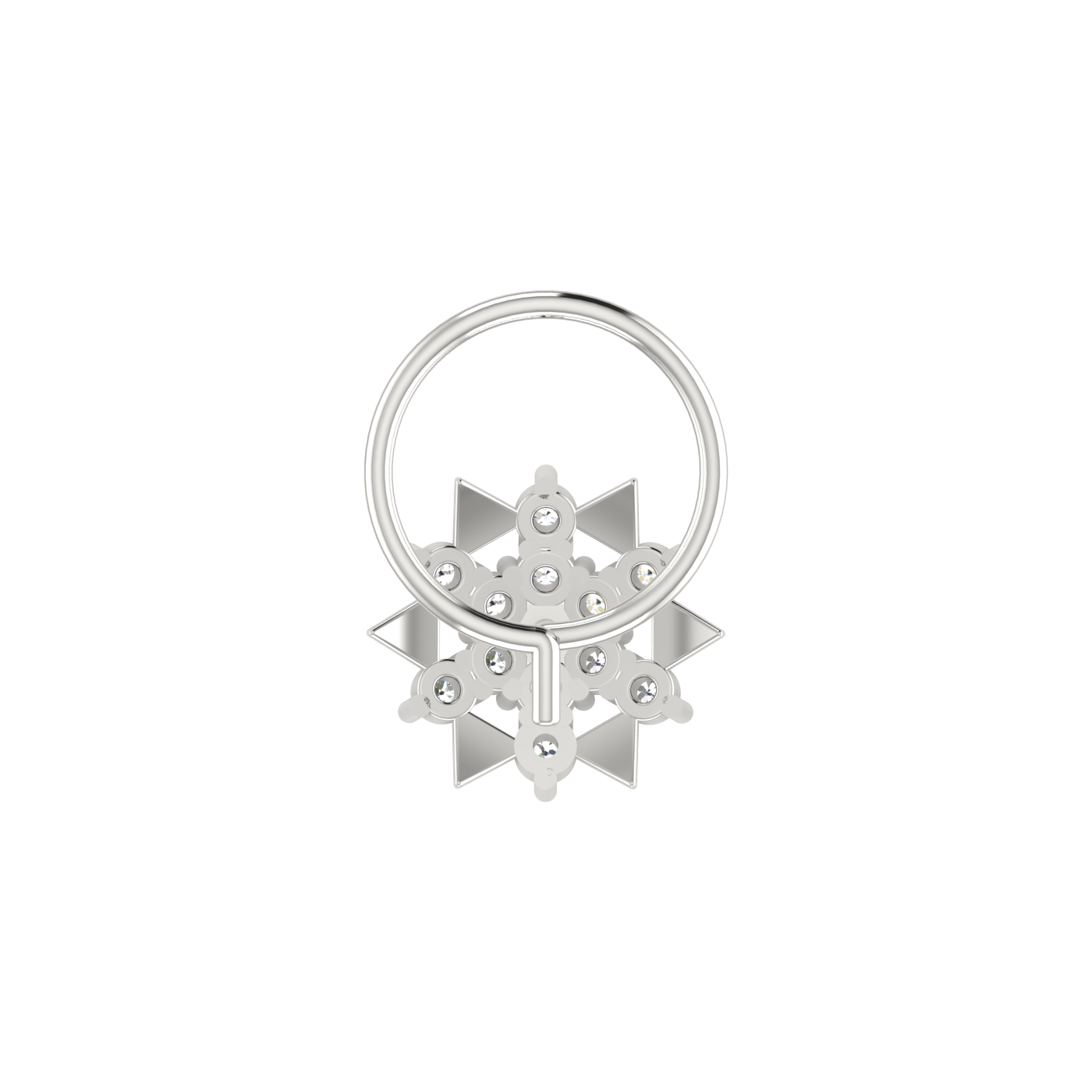Petite Starburst Glow 0.11 Ct Lab Created Diamond Nose Pin