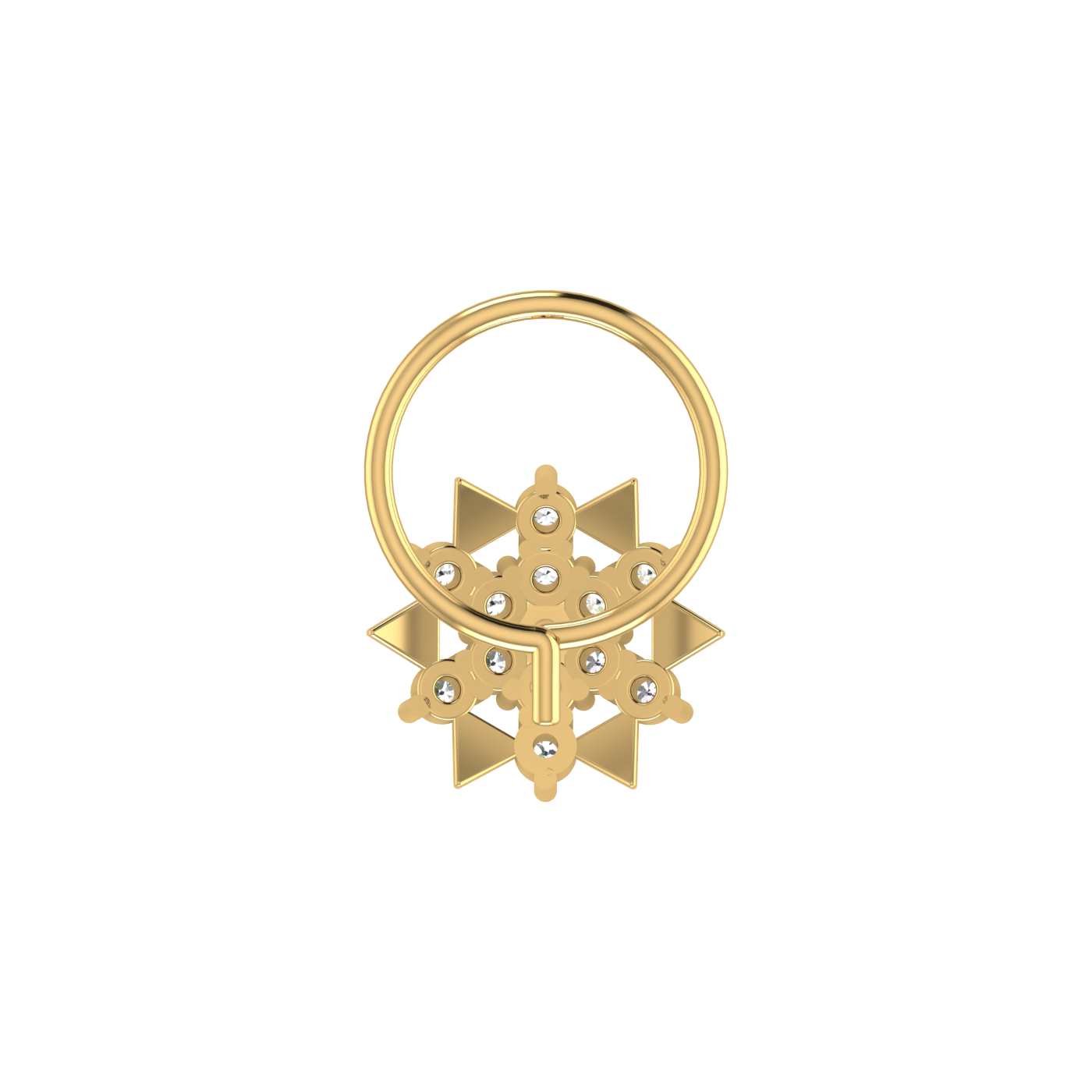 Petite Starburst Glow 0.11 Ct Lab Created Diamond Nose Pin