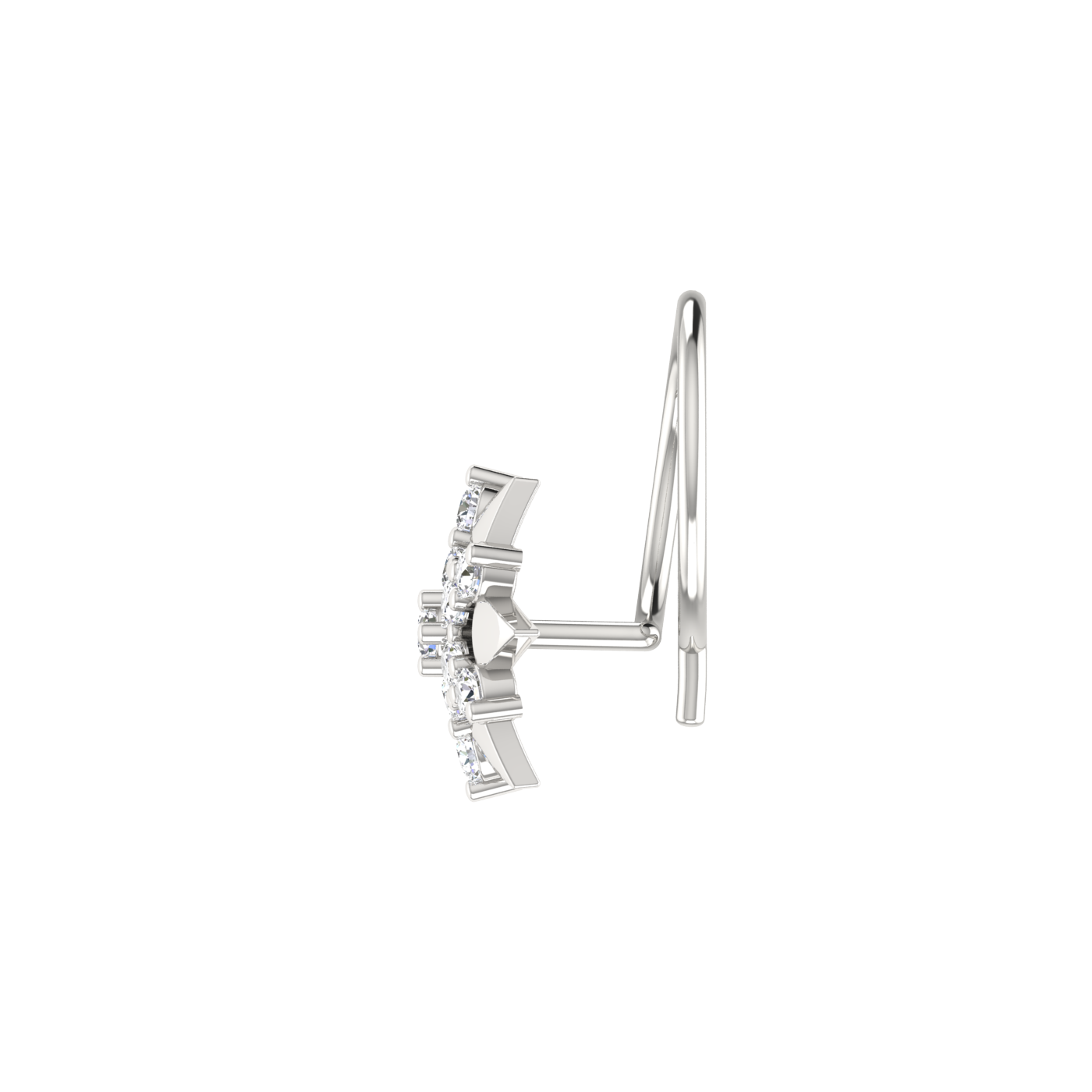 Petite Starburst Glow 0.11 Ct Lab Created Diamond Nose Pin