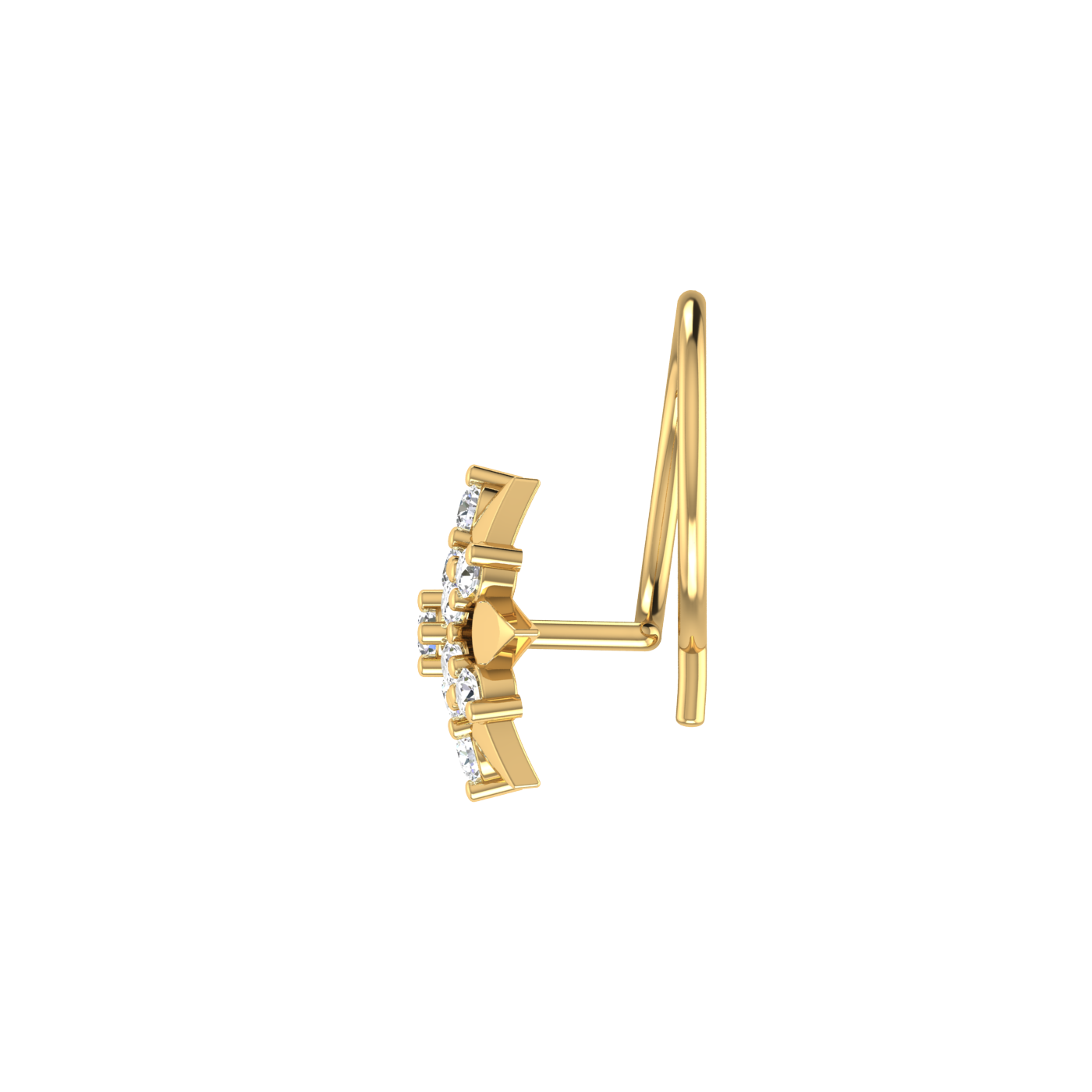 Petite Starburst Glow 0.11 Ct Lab Created Diamond Nose Pin