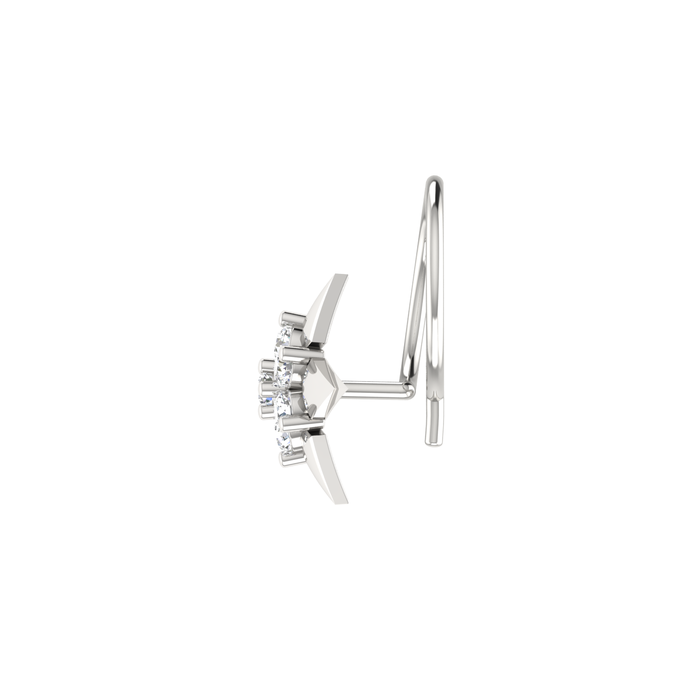 Graceful Star Flower 0.09 Ct Lab Grown Nose Pin