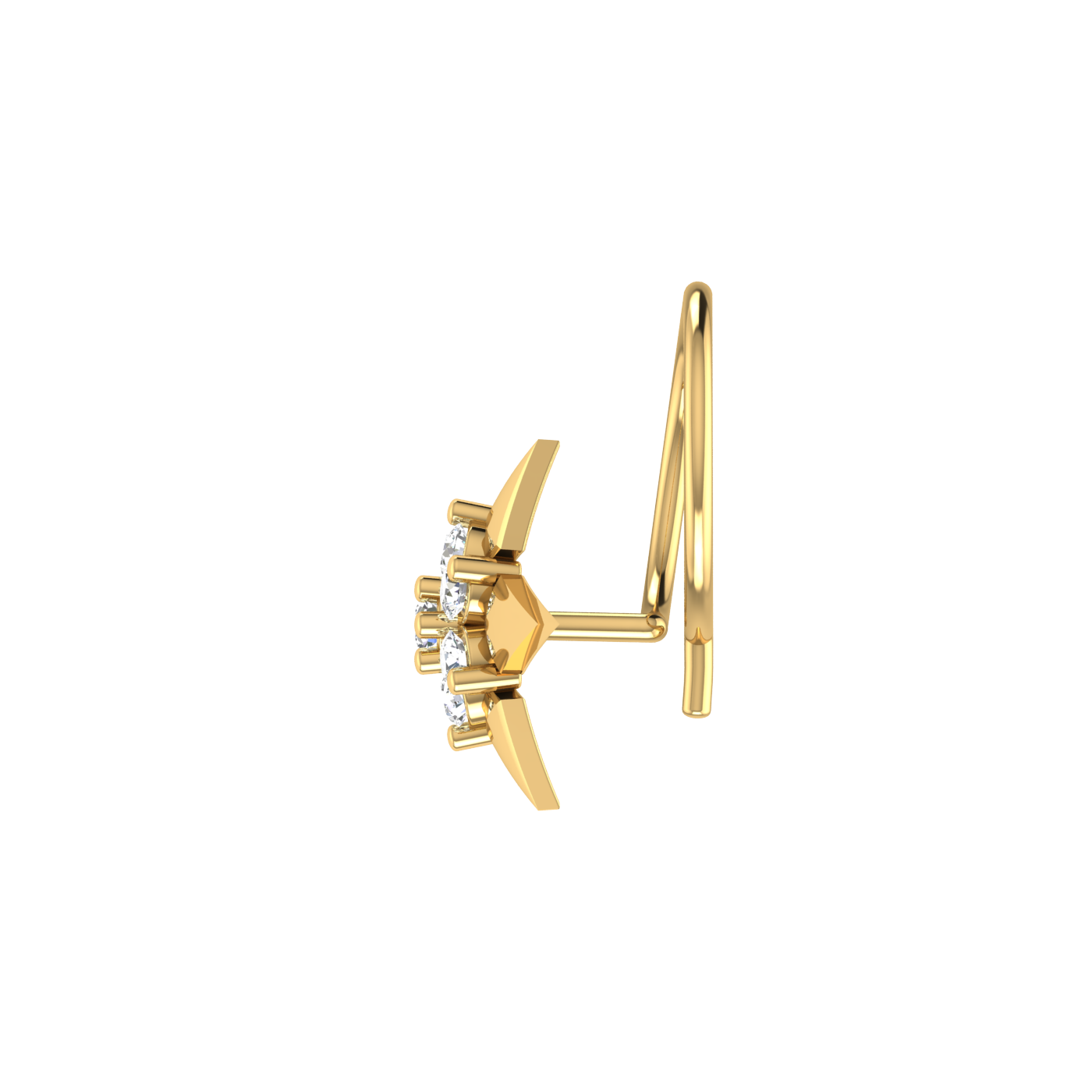 Graceful Star Flower 0.09 Ct Lab Grown Nose Pin
