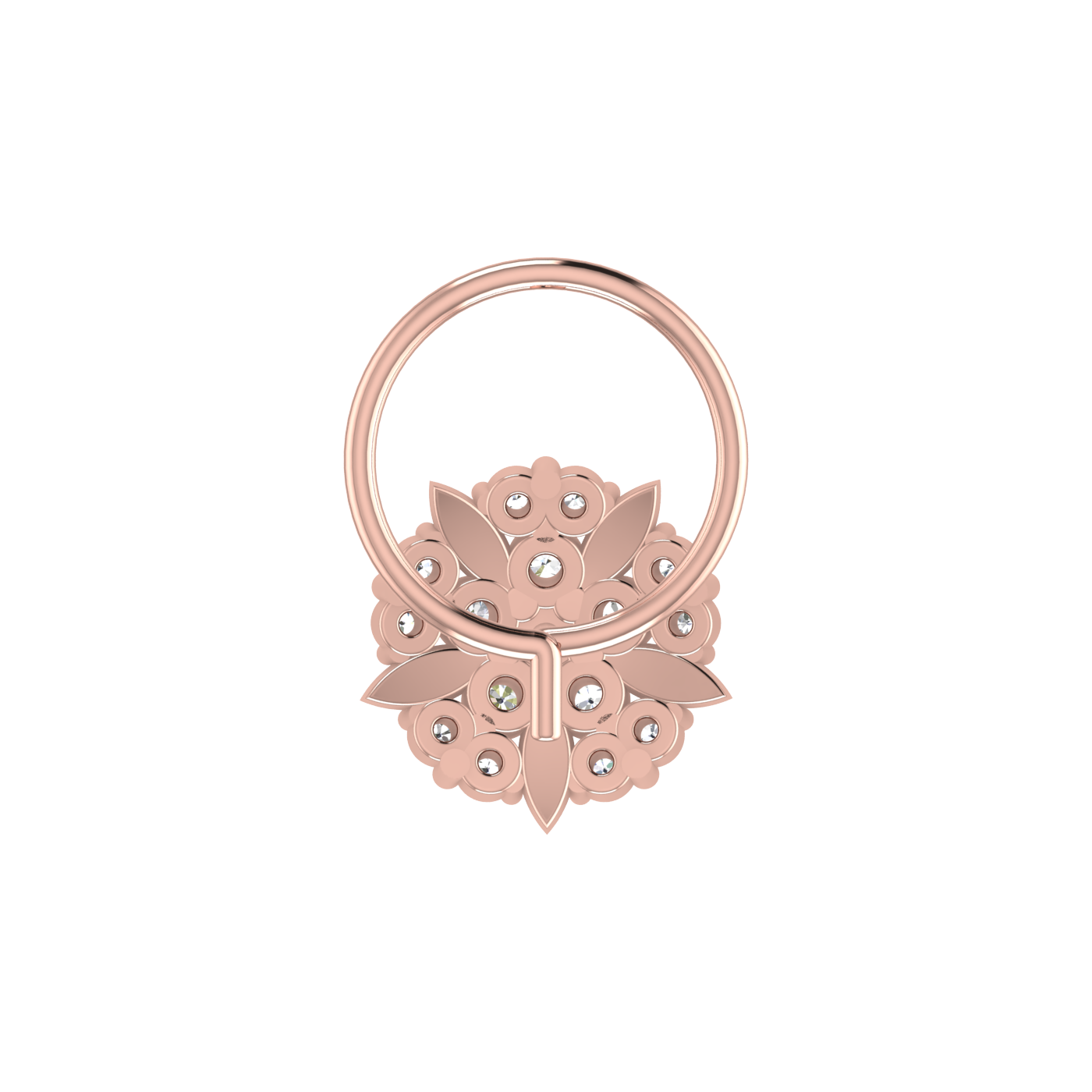 Floral Harmony 0.15 Ct Lab Grown Diamond Nose Pin