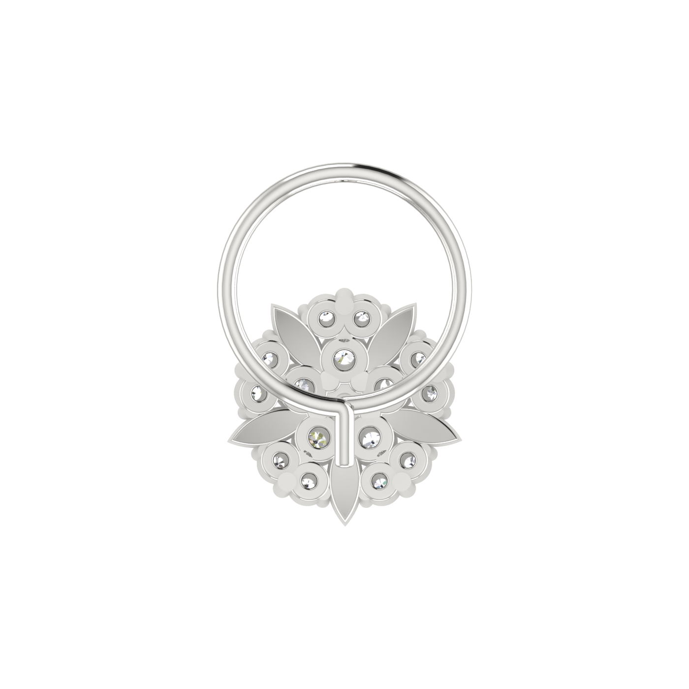 Floral Harmony 0.15 Ct Lab Grown Diamond Nose Pin