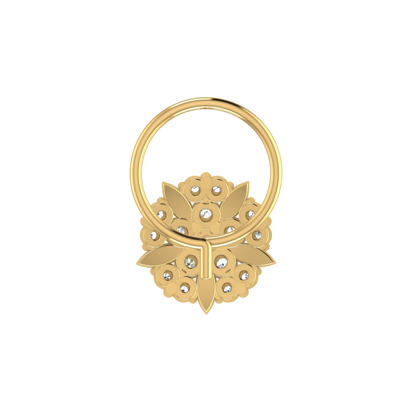 Floral Harmony 0.15 Ct Lab Grown Diamond Nose Pin