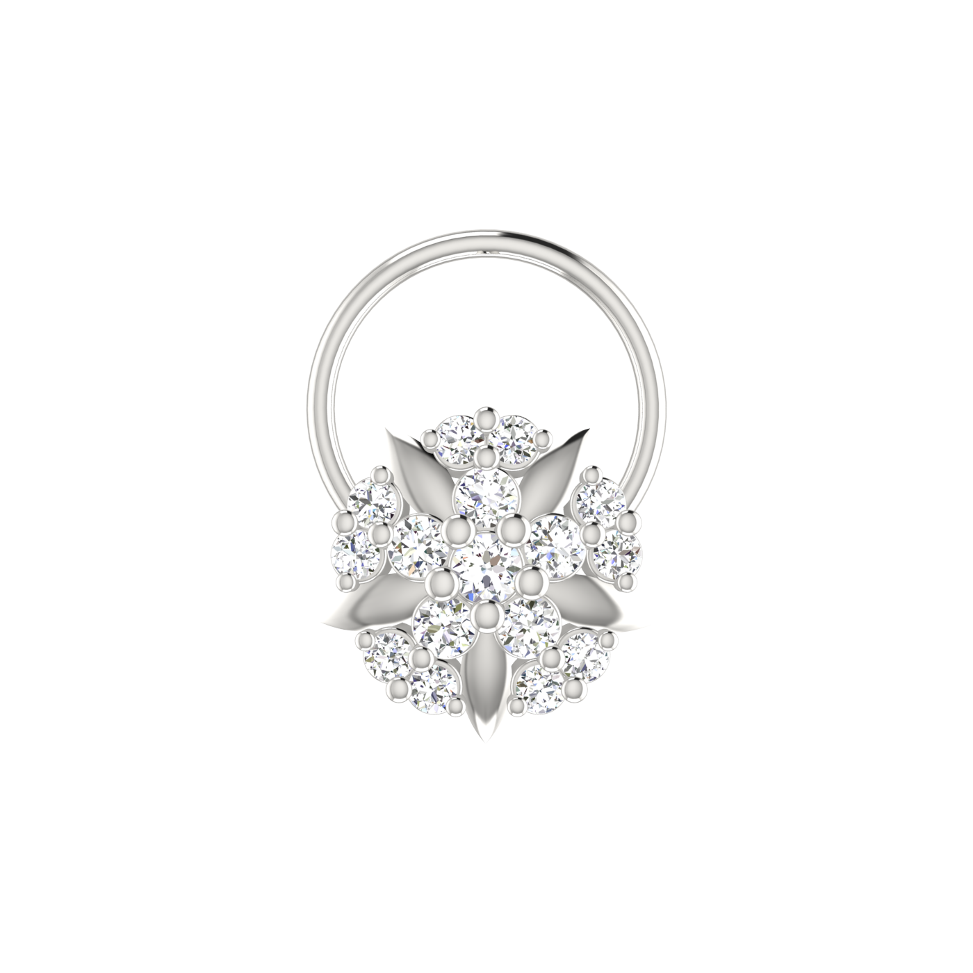 Floral Harmony 0.15 Ct Lab Grown Diamond Nose Pin