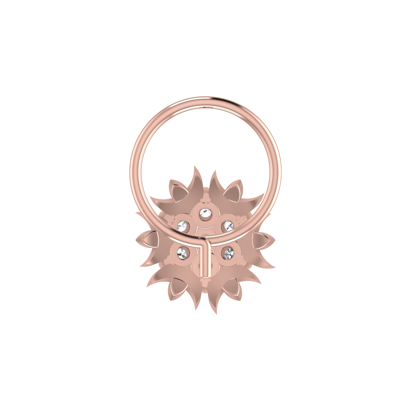 0.09 Ct Natural Diamond Nose Pin-HI Color, VS-SI Clarity.