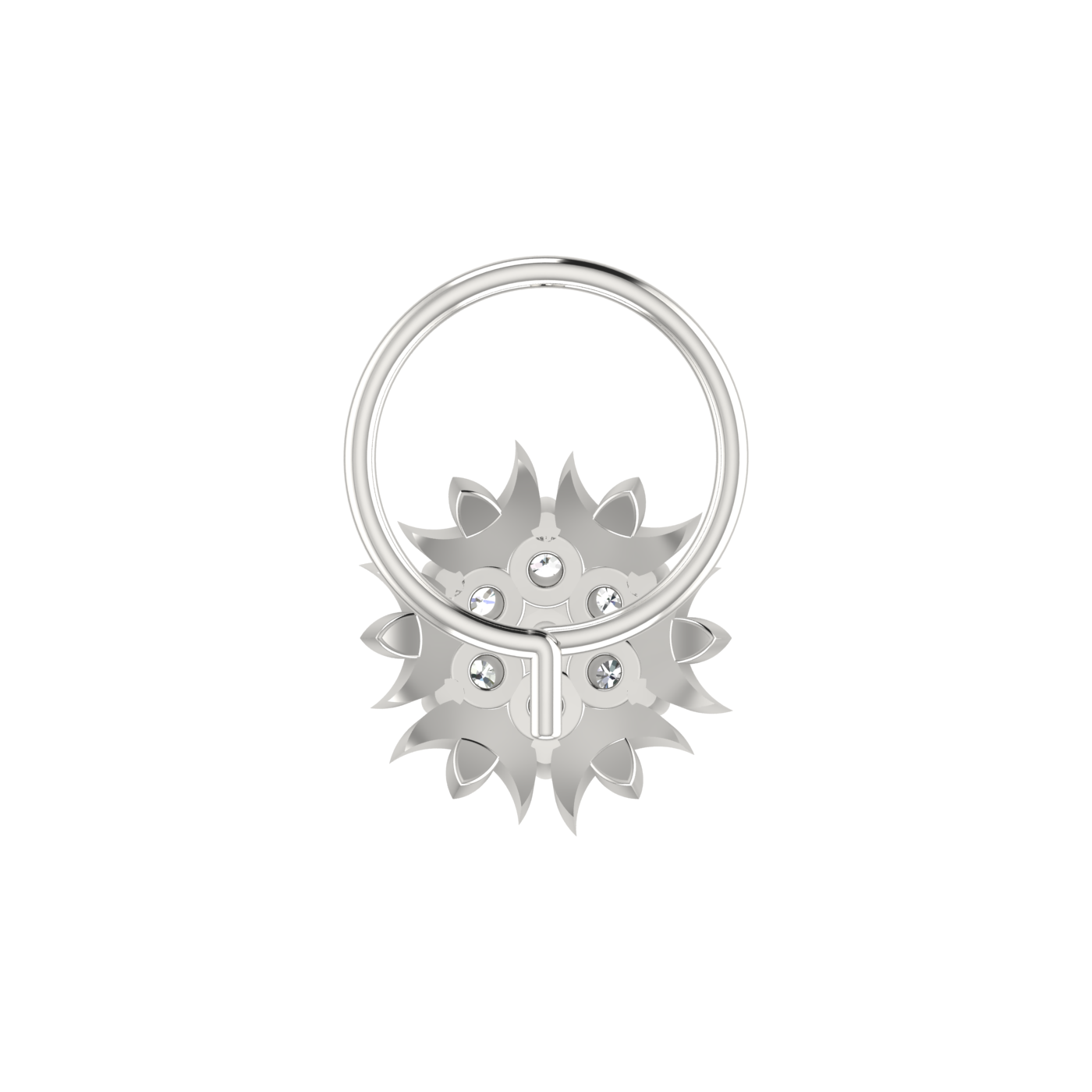 0.09 Ct Natural Diamond Nose Pin-HI Color, VS-SI Clarity.