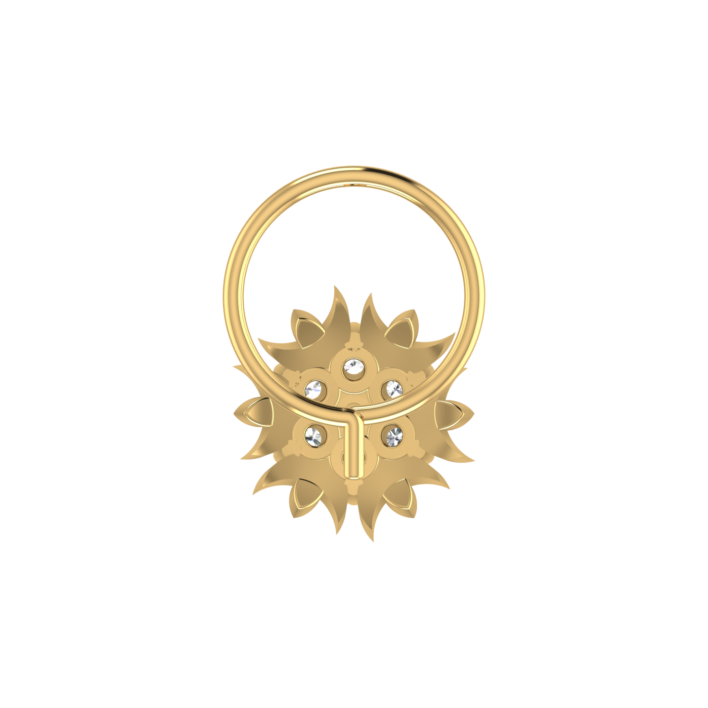 0.09 Ct Natural Diamond Nose Pin-HI Color, VS-SI Clarity.