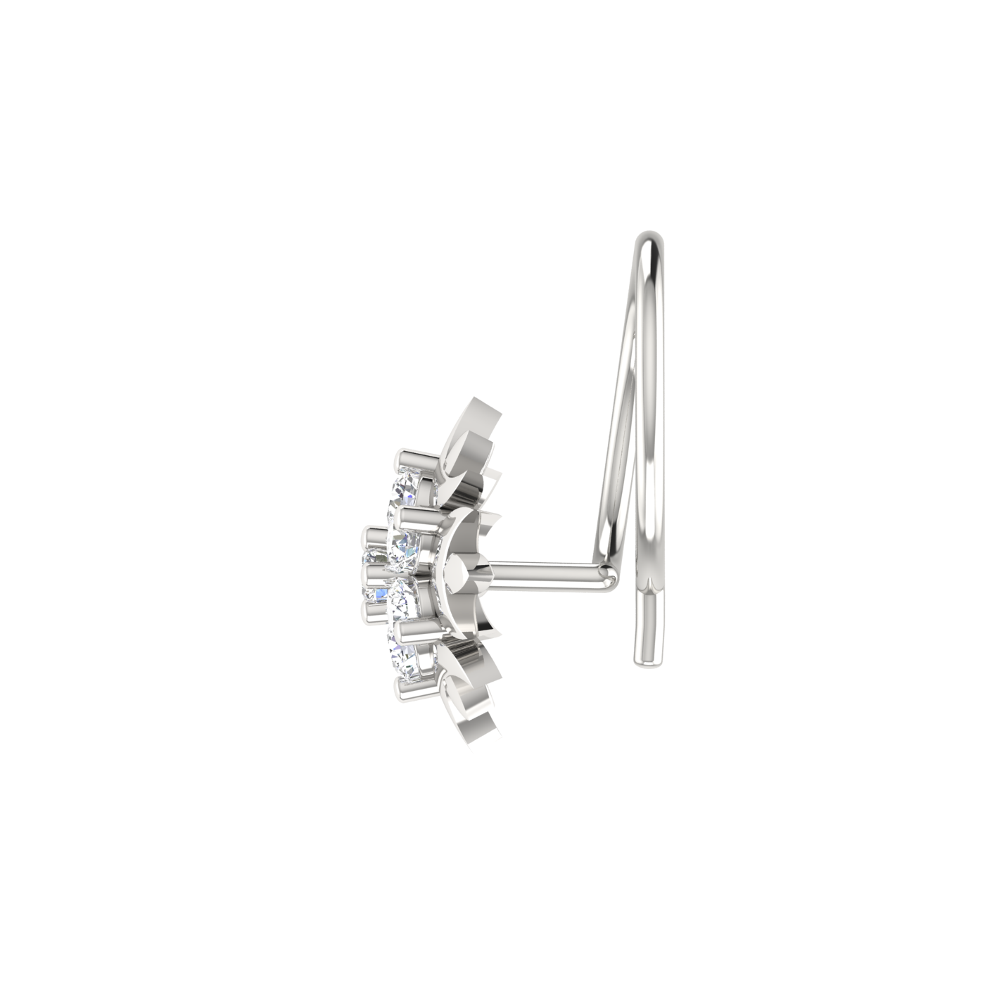0.09 Ct Natural Diamond Nose Pin-HI Color, VS-SI Clarity.