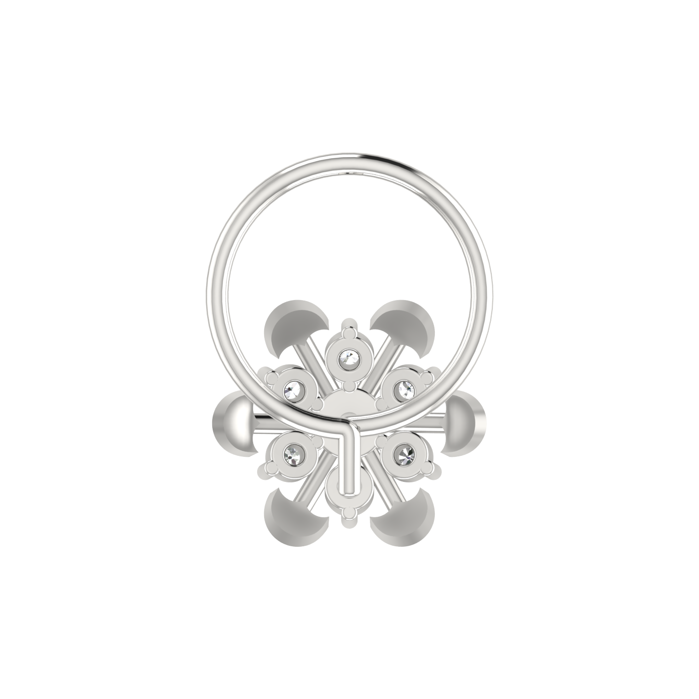 Radiant Floral Bloom – 0.064 Ct EF/VVS-VS Lab Grown Diamond Nose Pin