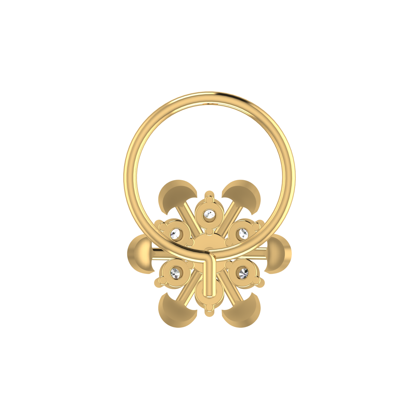 Radiant Floral Bloom – 0.064 Ct EF/VVS-VS Lab Grown Diamond Nose Pin