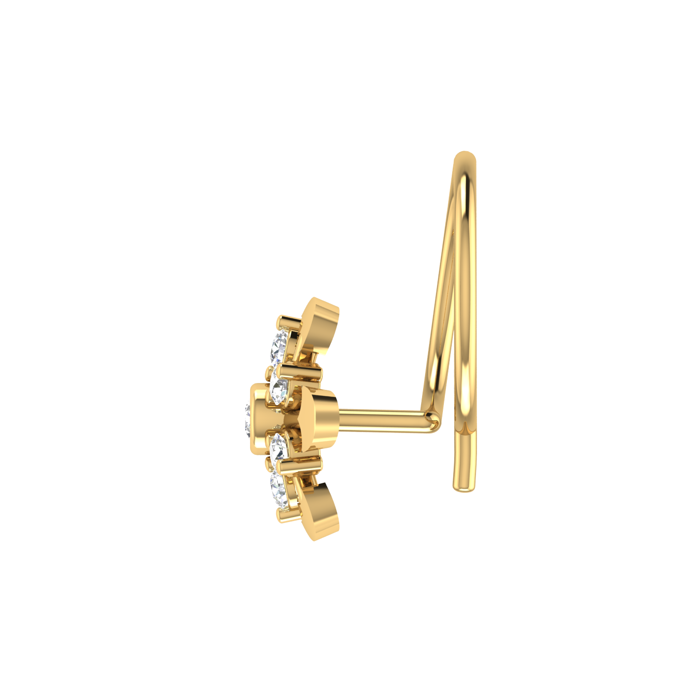 Radiant Floral Bloom – 0.064 Ct EF/VVS-VS Lab Grown Diamond Nose Pin