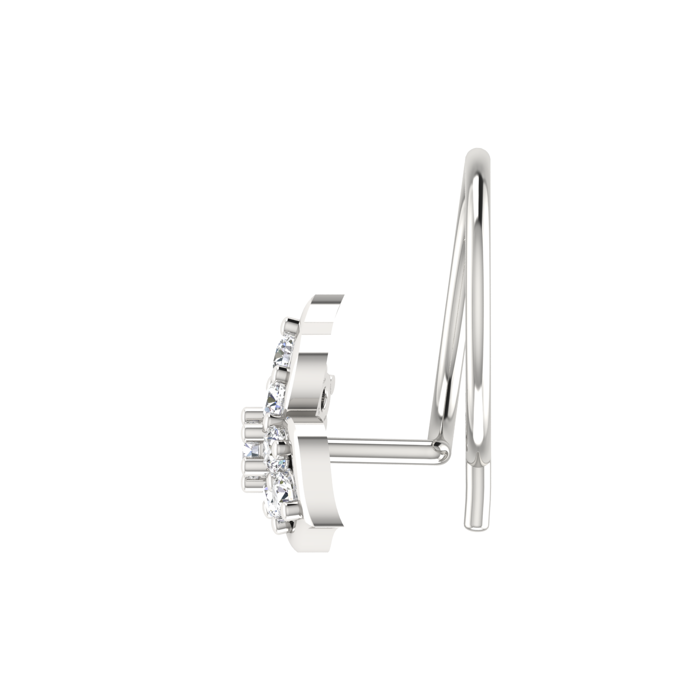 Delicate 0.11 Carat Diamond Nose Pin – HI Color, VS-SI Clarity.