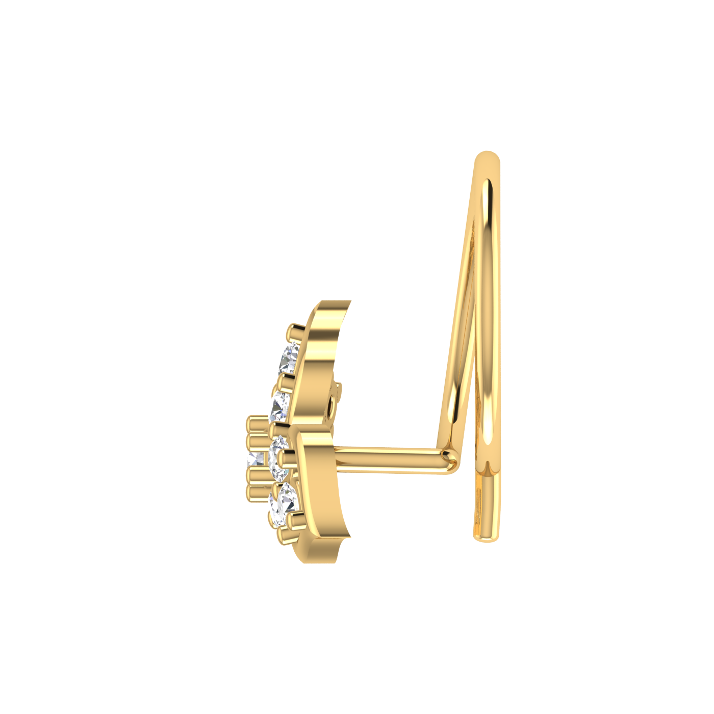 Delicate 0.11 Carat Diamond Nose Pin – HI Color, VS-SI Clarity.