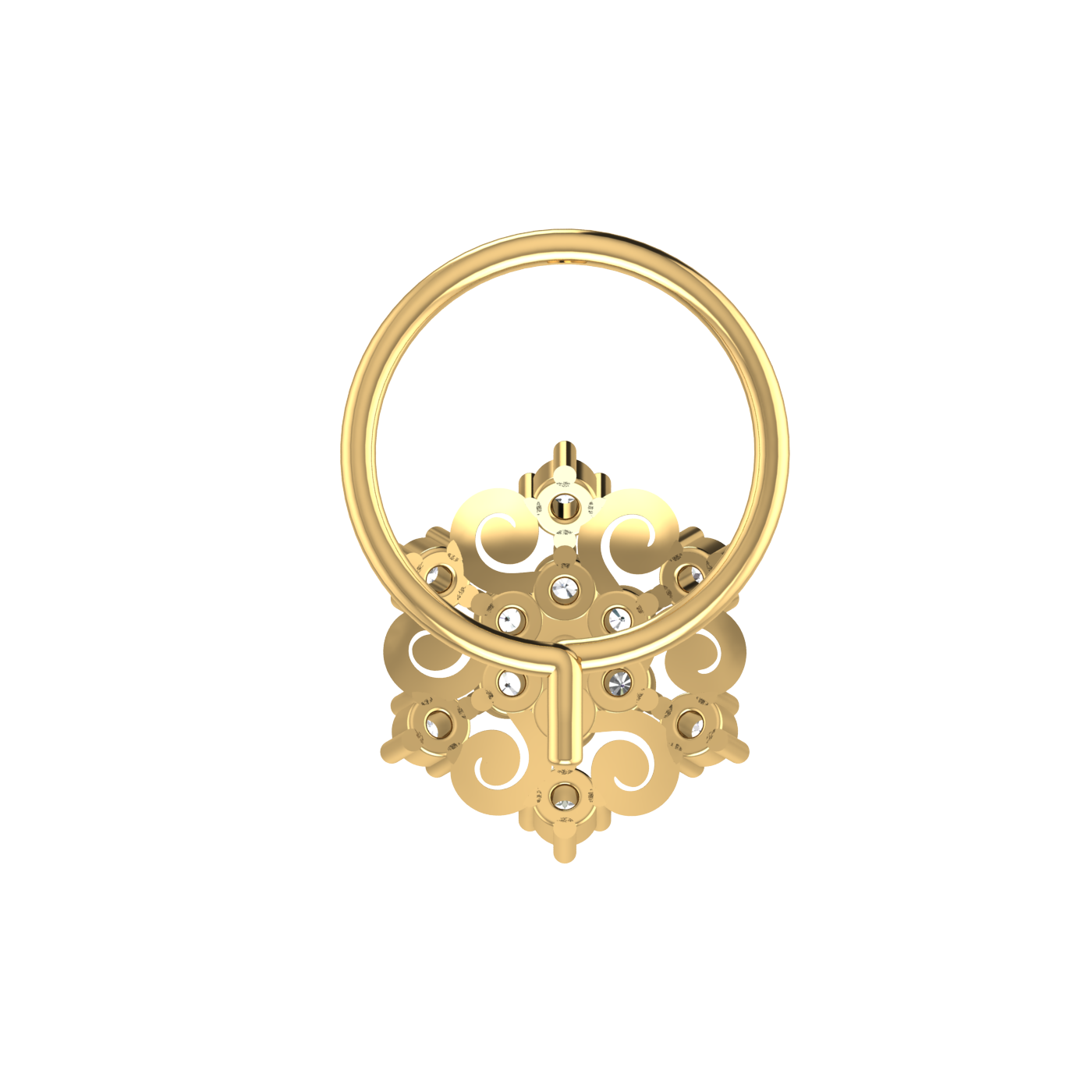 Delicate 0.07 Carat Diamond Nose Pin – HI Color, VS-SI Clarity.