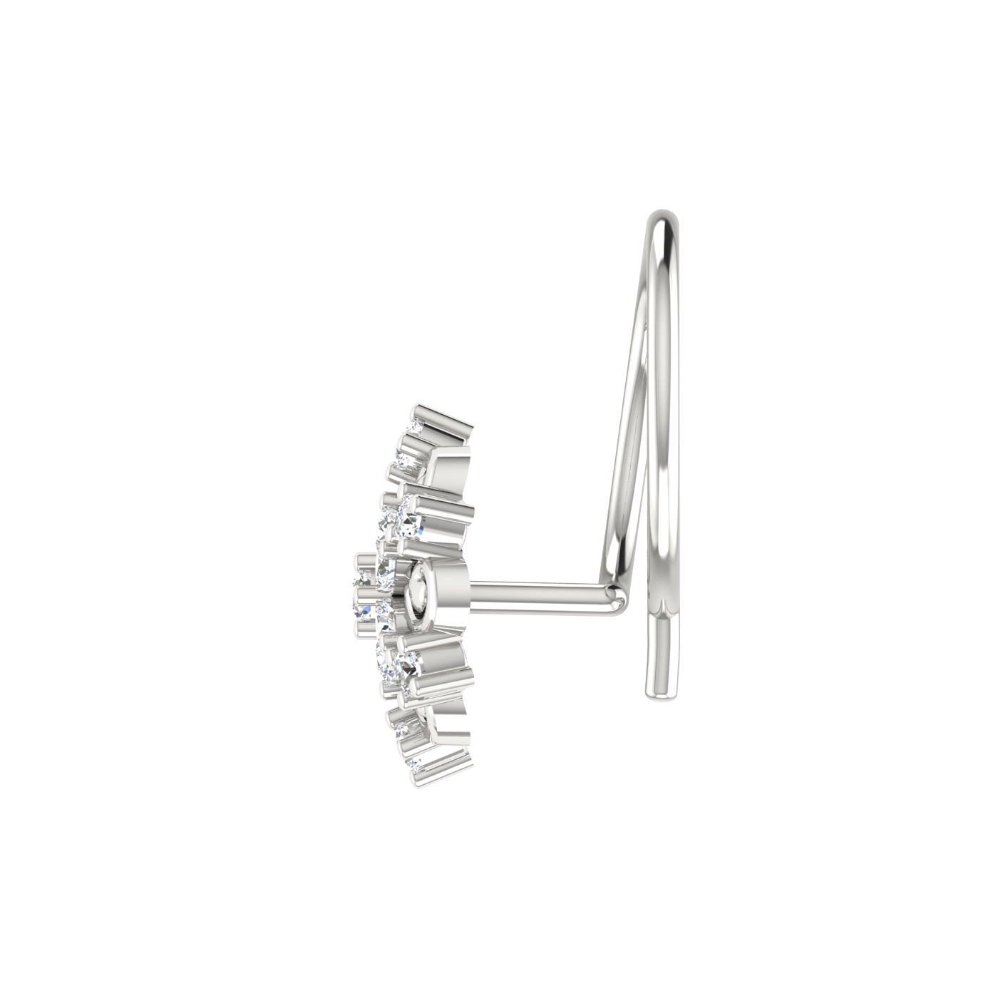 Delicate 0.07 Carat Diamond Nose Pin – HI Color, VS-SI Clarity.