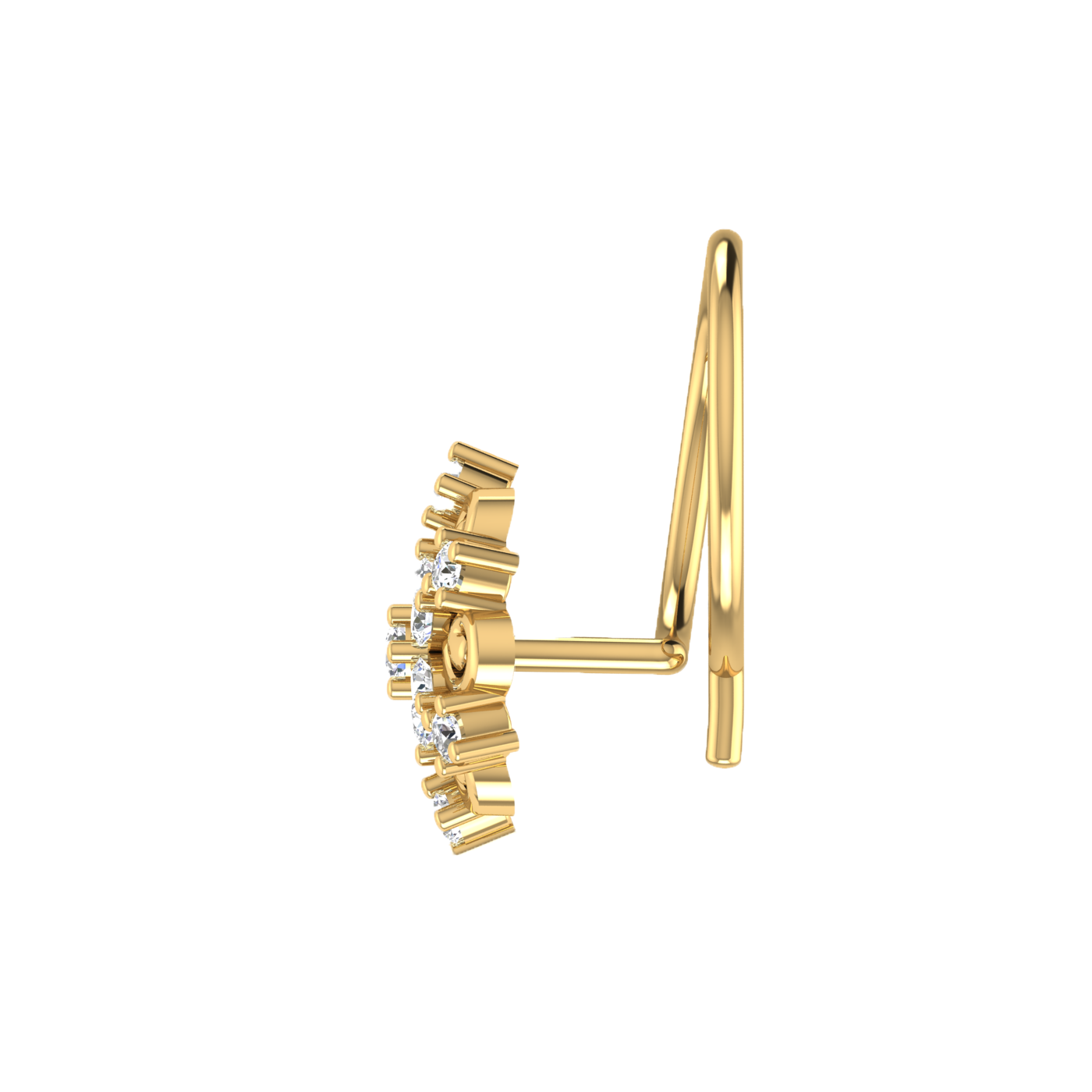 Delicate 0.07 Carat Diamond Nose Pin – HI Color, VS-SI Clarity.