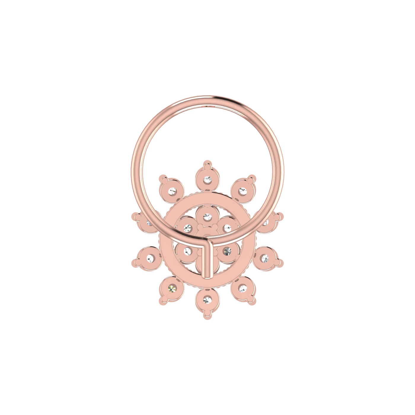 Radiant Sunflower Glow – 0.11 Ct EF/VVS-VS Lab Grown Diamond Nose Pin