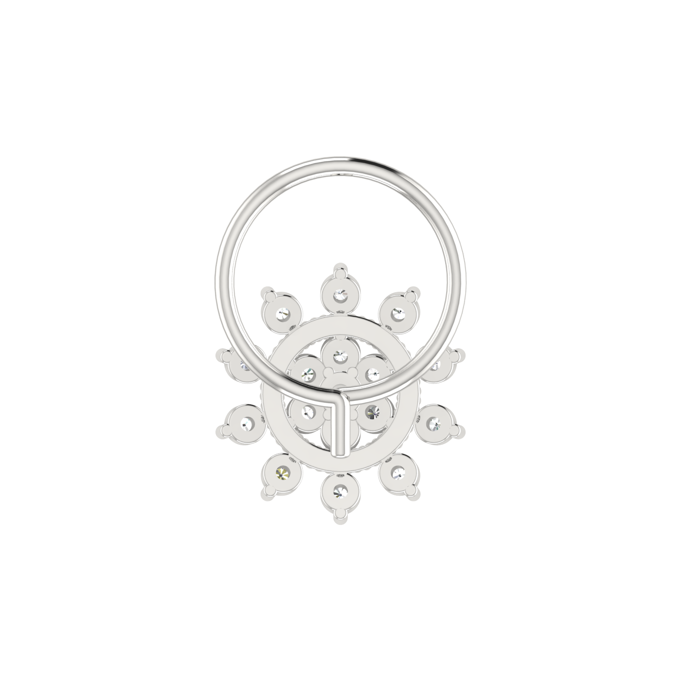 Radiant Sunflower Glow – 0.11 Ct EF/VVS-VS Lab Grown Diamond Nose Pin