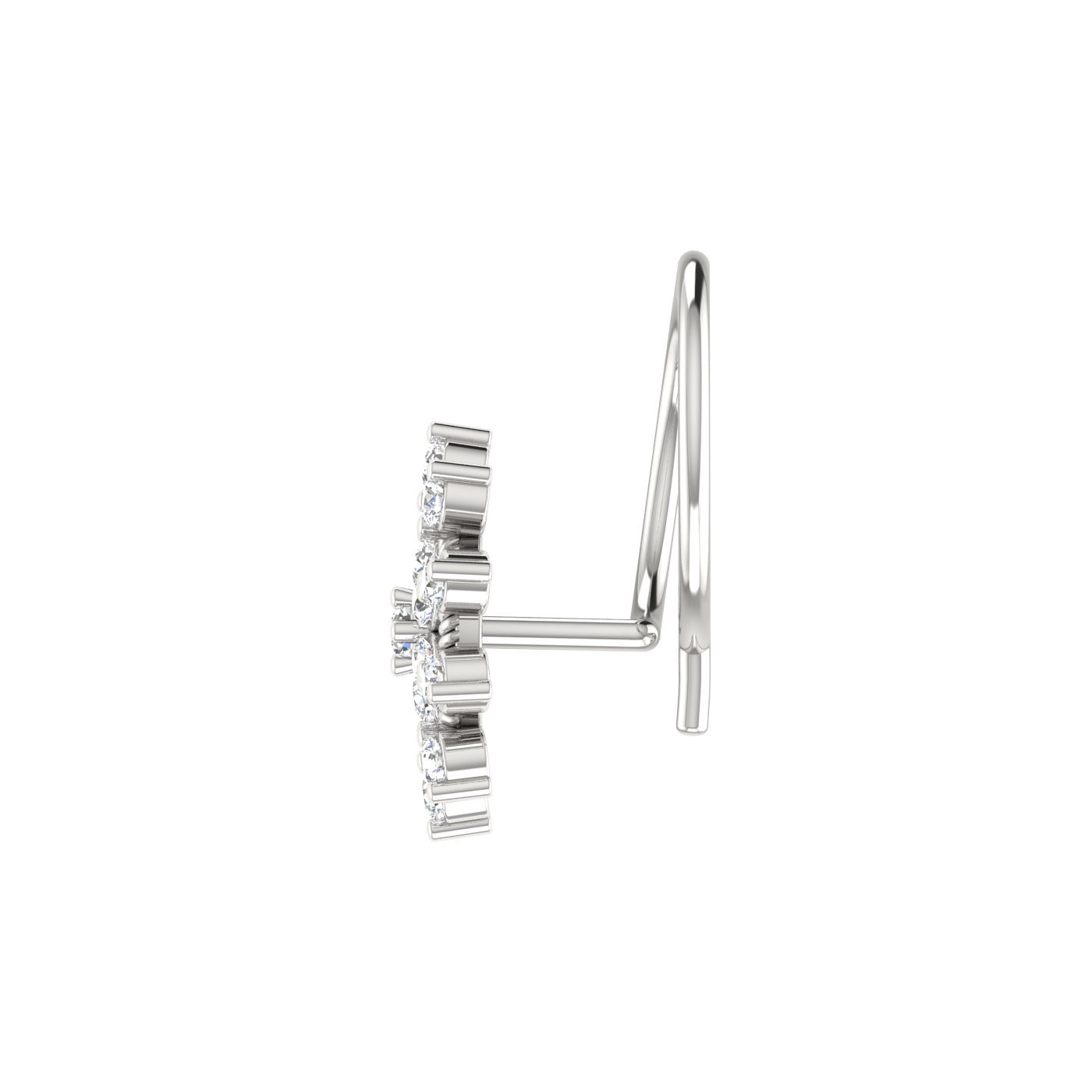 Radiant Sunflower Glow – 0.11 Ct EF/VVS-VS Lab Grown Diamond Nose Pin