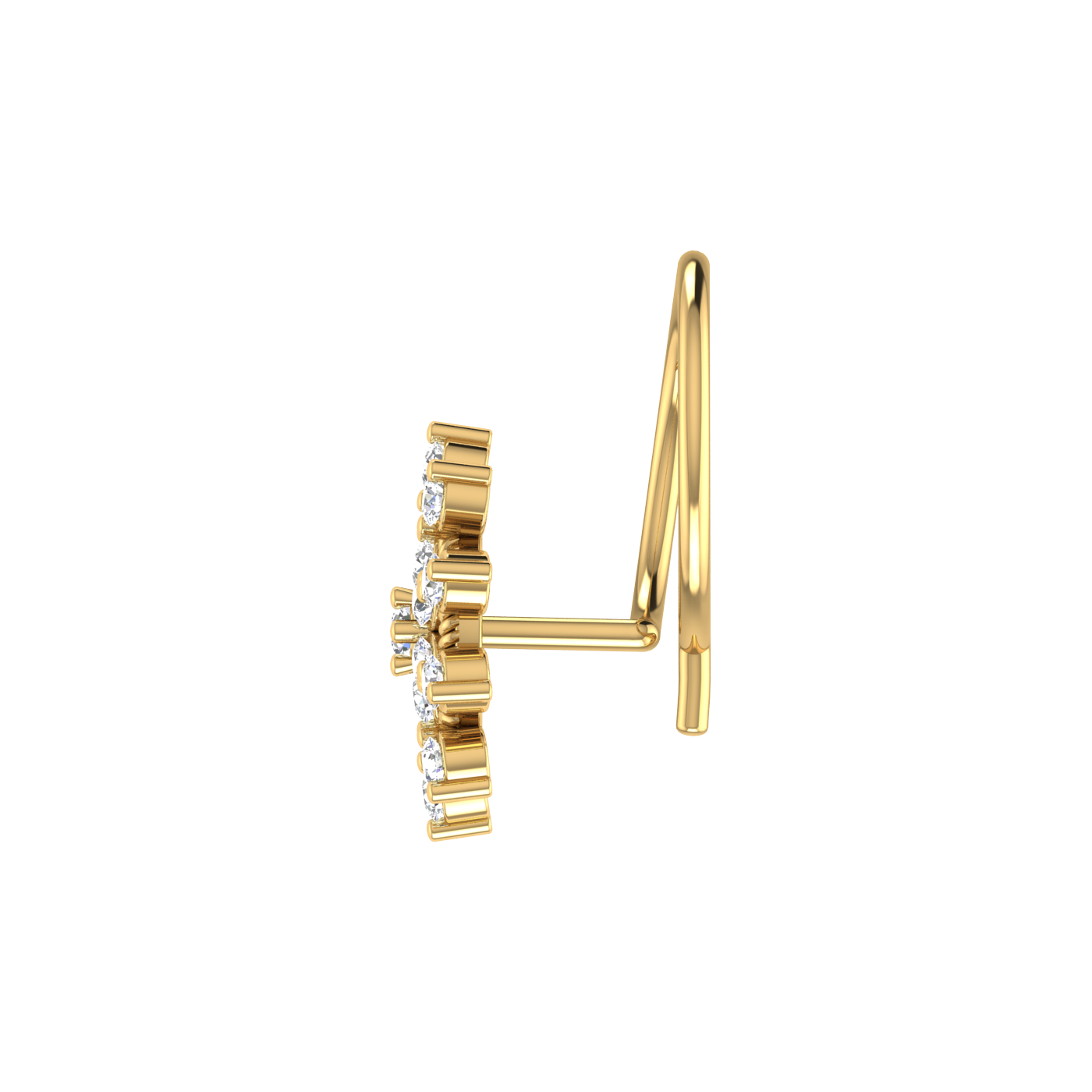 Radiant Sunflower Glow – 0.11 Ct EF/VVS-VS Lab Grown Diamond Nose Pin