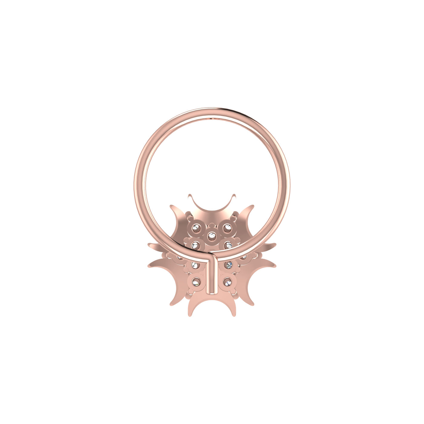 Dazzling Starburst Bloom – 0.05 Ct EF/VVS-VS Lab Grown Diamond Nose Pin
