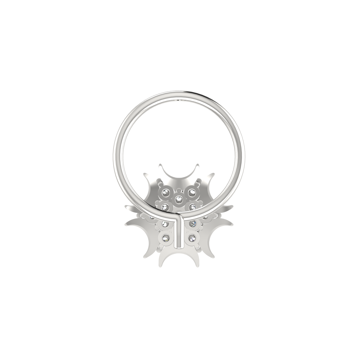 Dazzling Starburst Bloom – 0.05 Ct EF/VVS-VS Lab Grown Diamond Nose Pin