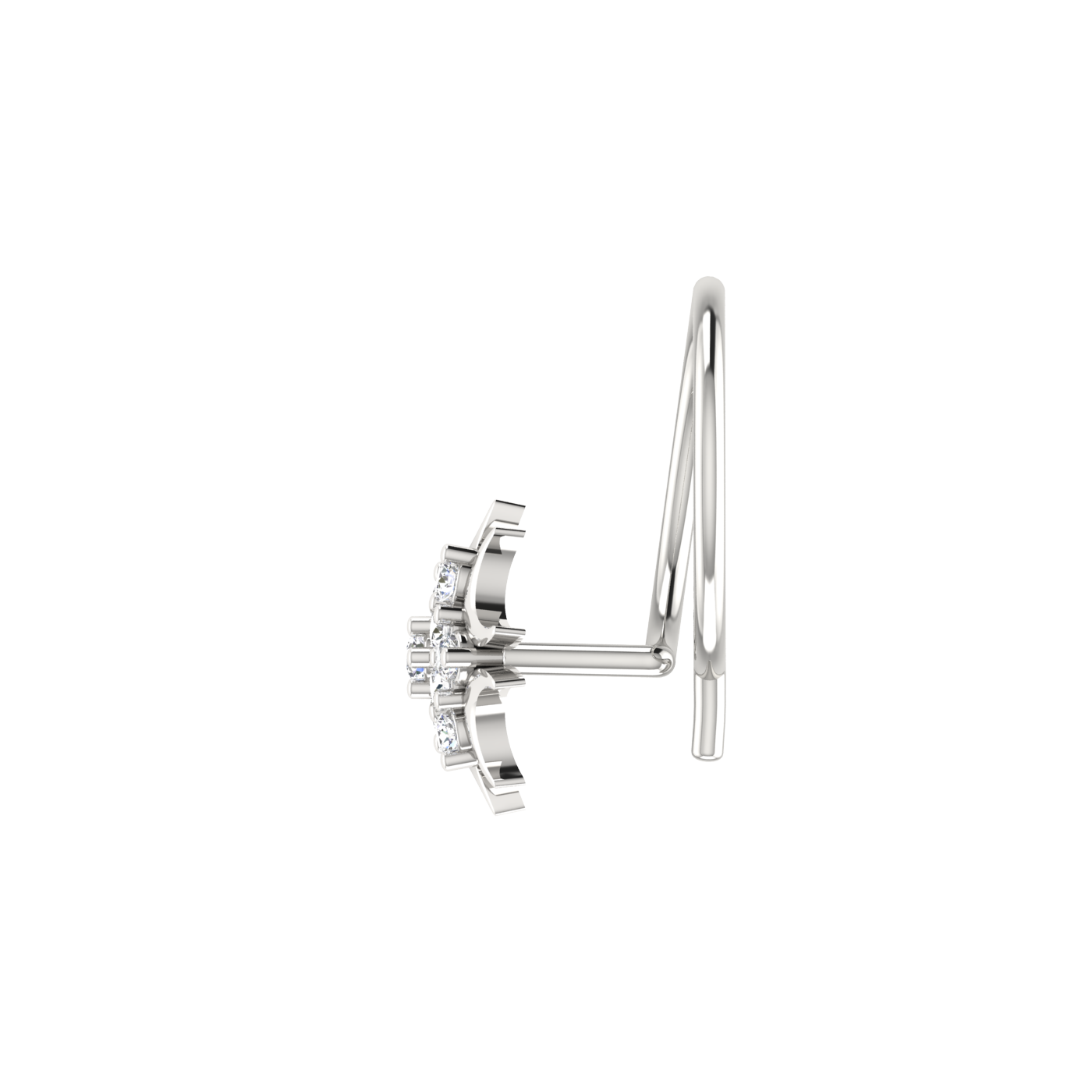 Dazzling Starburst Bloom – 0.05 Ct EF/VVS-VS Lab Grown Diamond Nose Pin