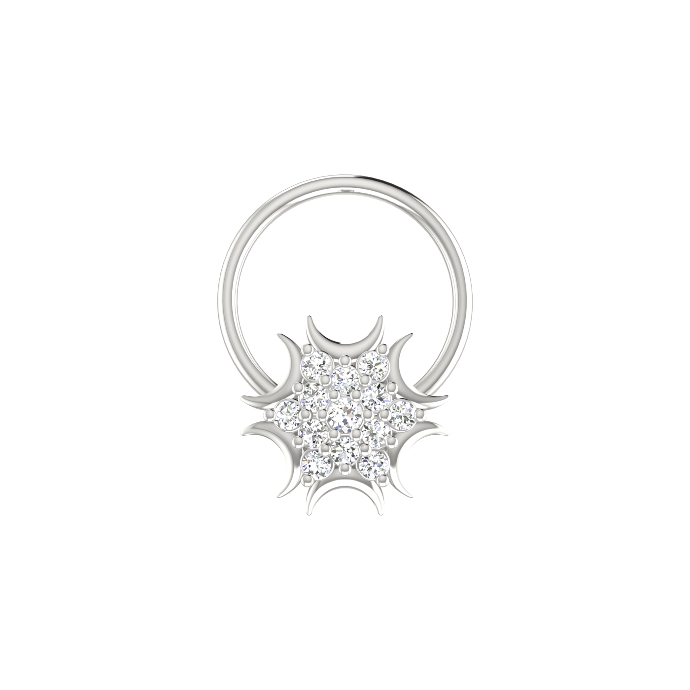 Dazzling Starburst Bloom – 0.05 Ct EF/VVS-VS Lab Grown Diamond Nose Pin