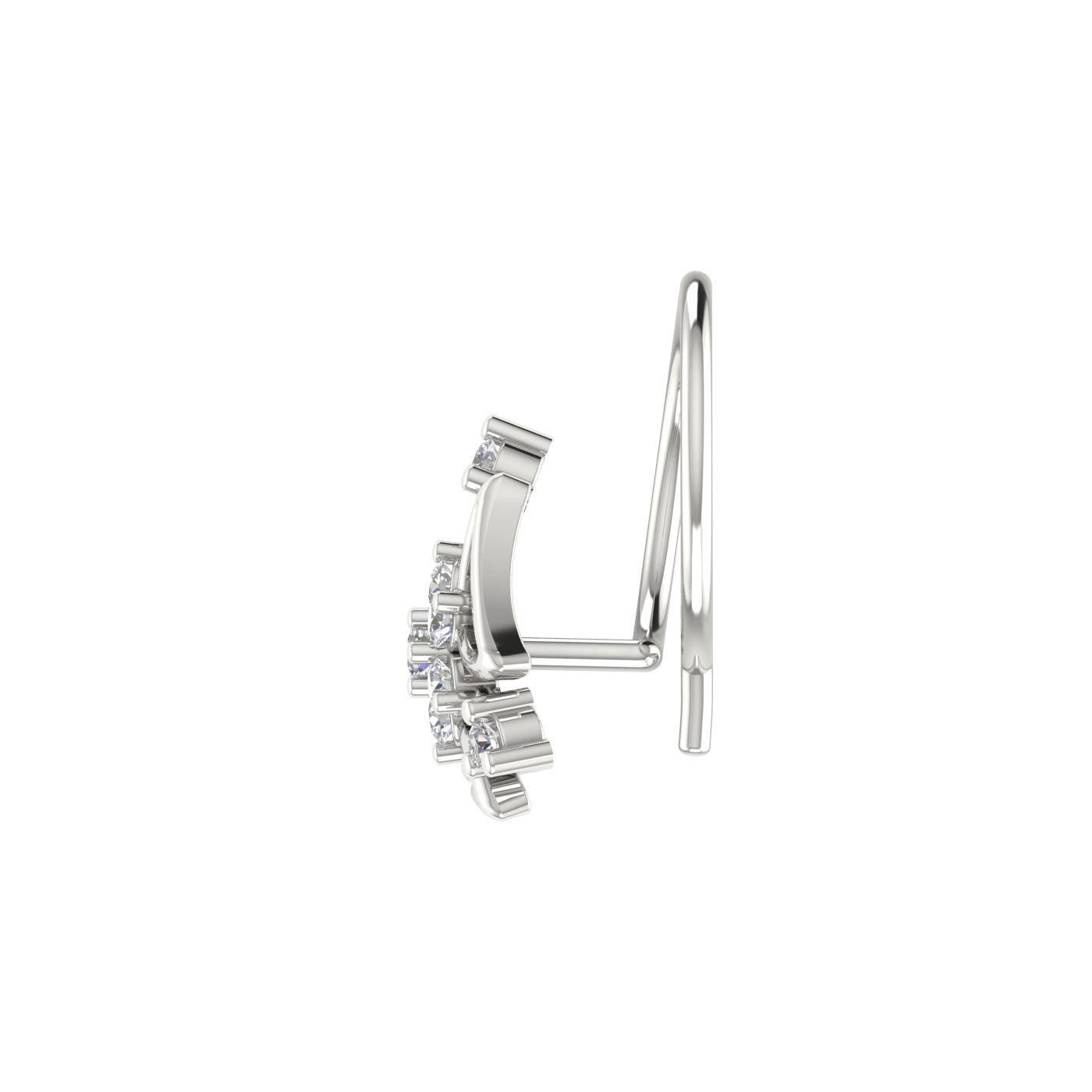 Delicate Floral Motif Spark – 0.07 Ct EF/VVS-VS Lab Grown Diamond Nose Pin