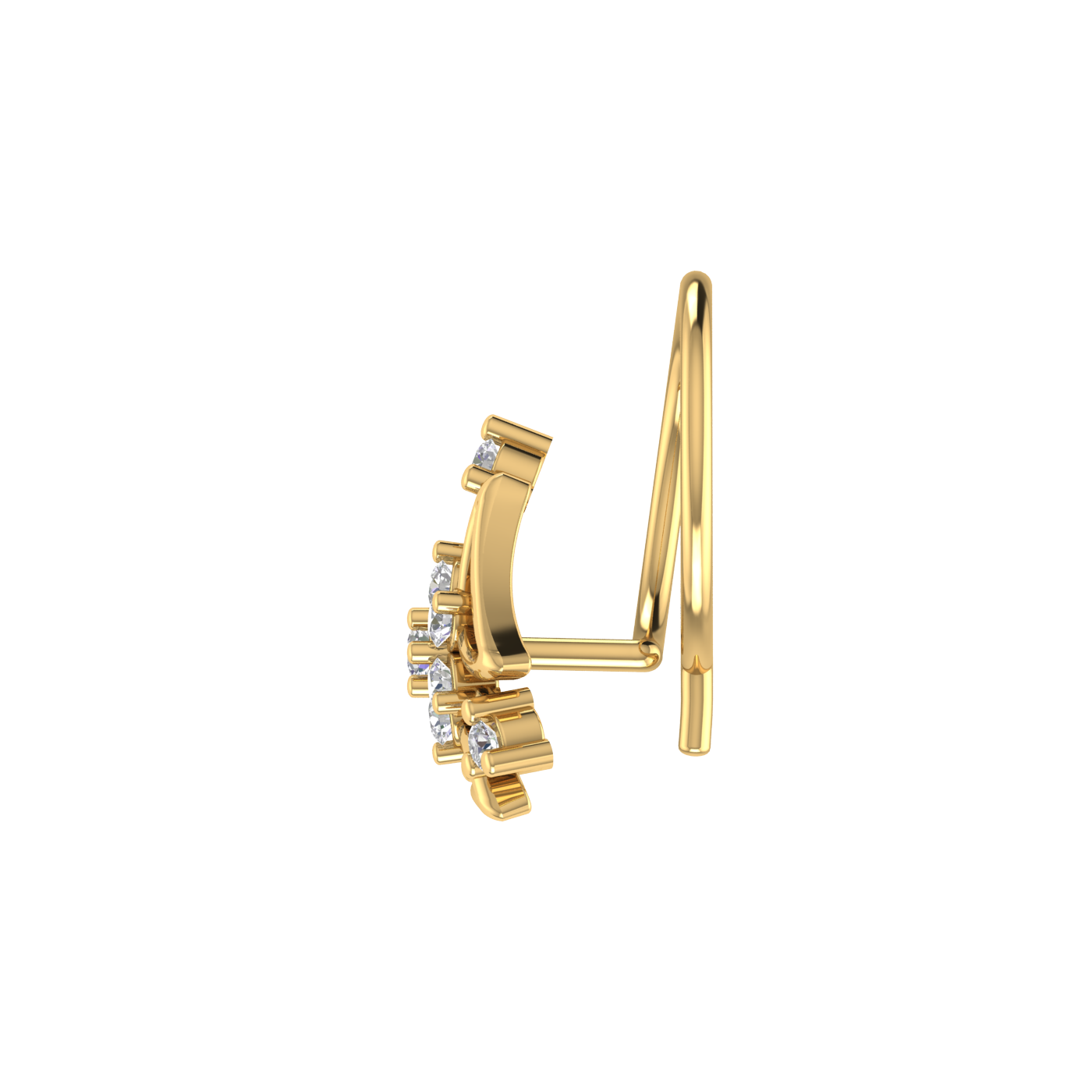 Delicate Floral Motif Spark – 0.07 Ct EF/VVS-VS Lab Grown Diamond Nose Pin