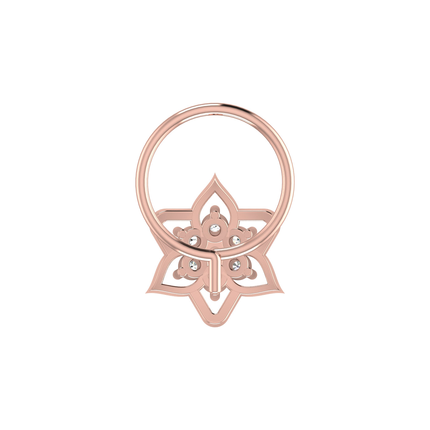 Floral Flower-Shaped Cluster — 0.06 Carat Lab Grown Diamond Nose Pin